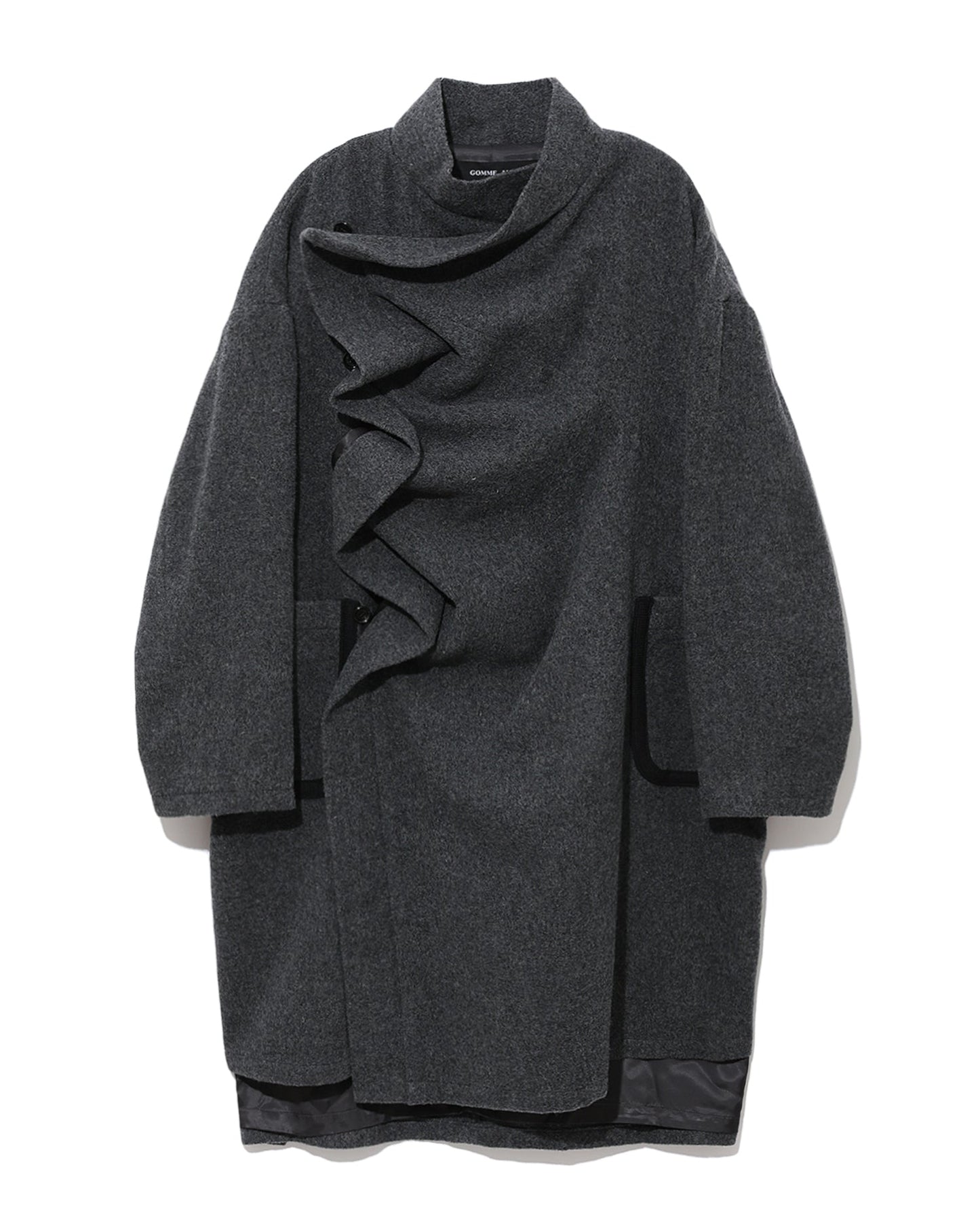 GOMME Gathered wrap coat