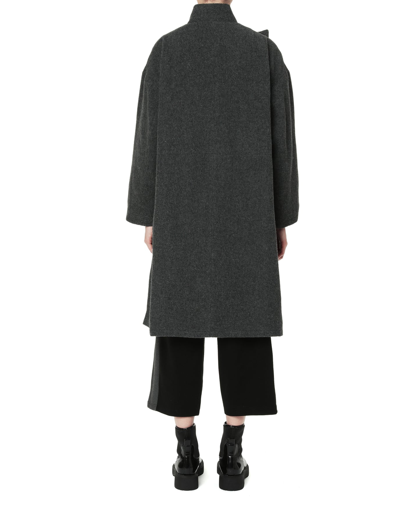 GOMME Gathered wrap coat