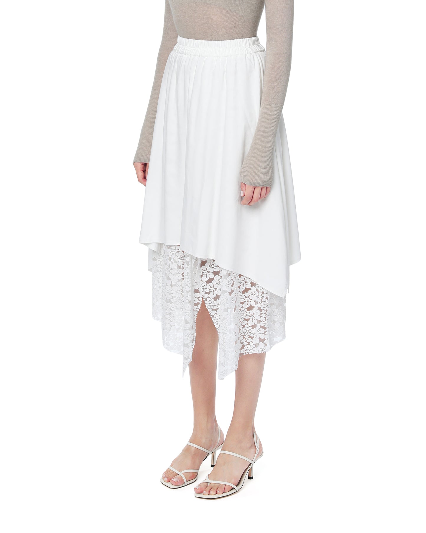 GOEN.J Layered lace skirt