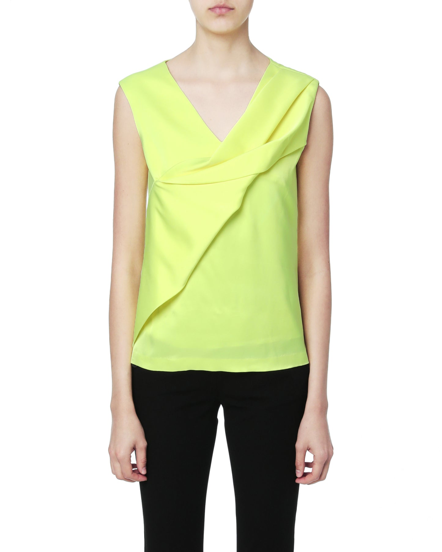 HELMUT LANG Satin knot twist top