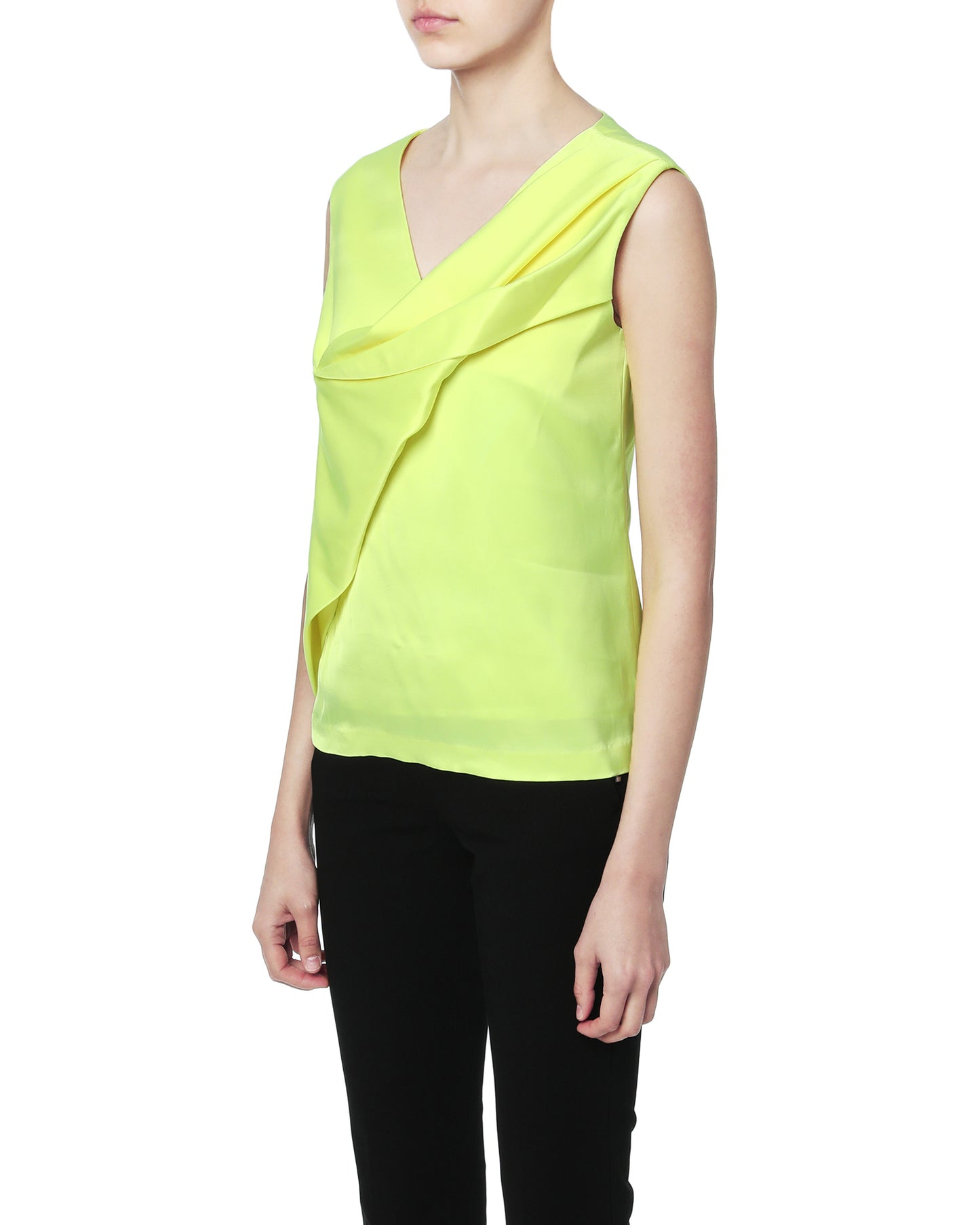 HELMUT LANG Satin knot twist top