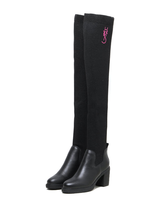 HYSTERIC GLAMOUR Knit knee-high boots