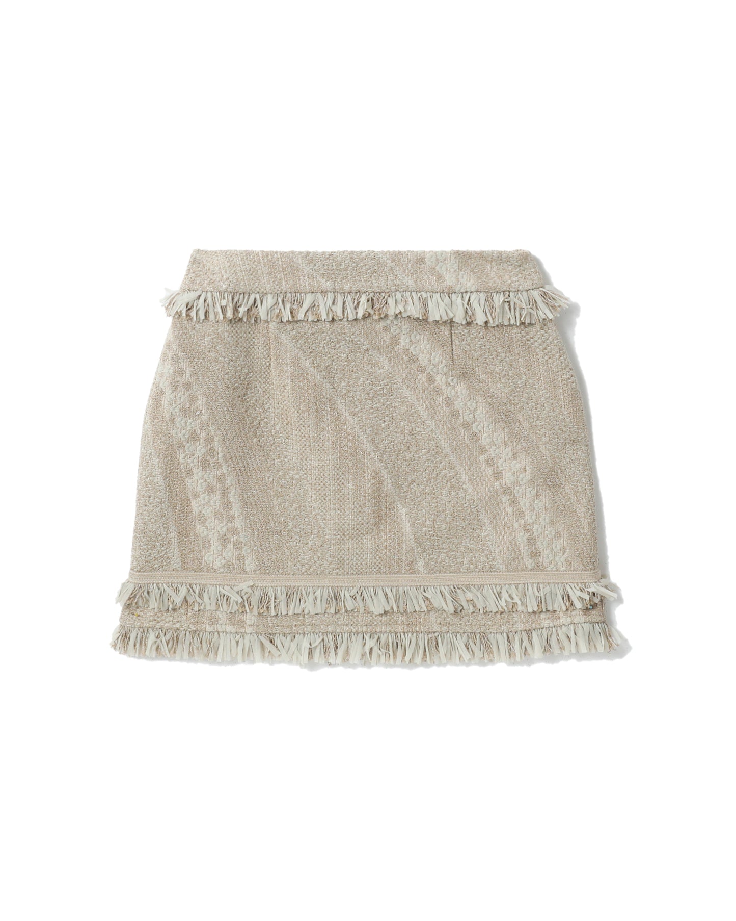 IRO Fringed jacquard mini skirt