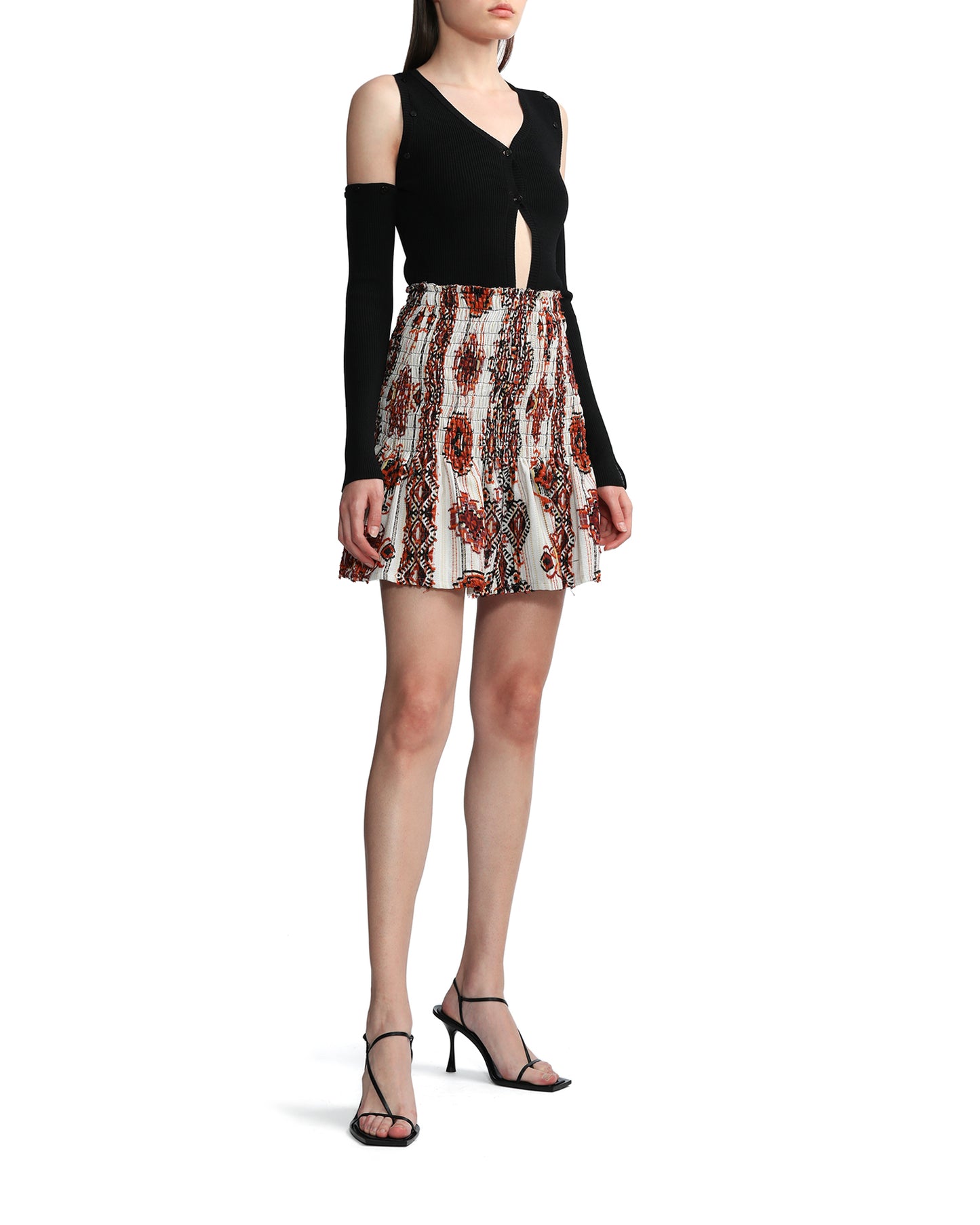 IRO Printed flare-skirt