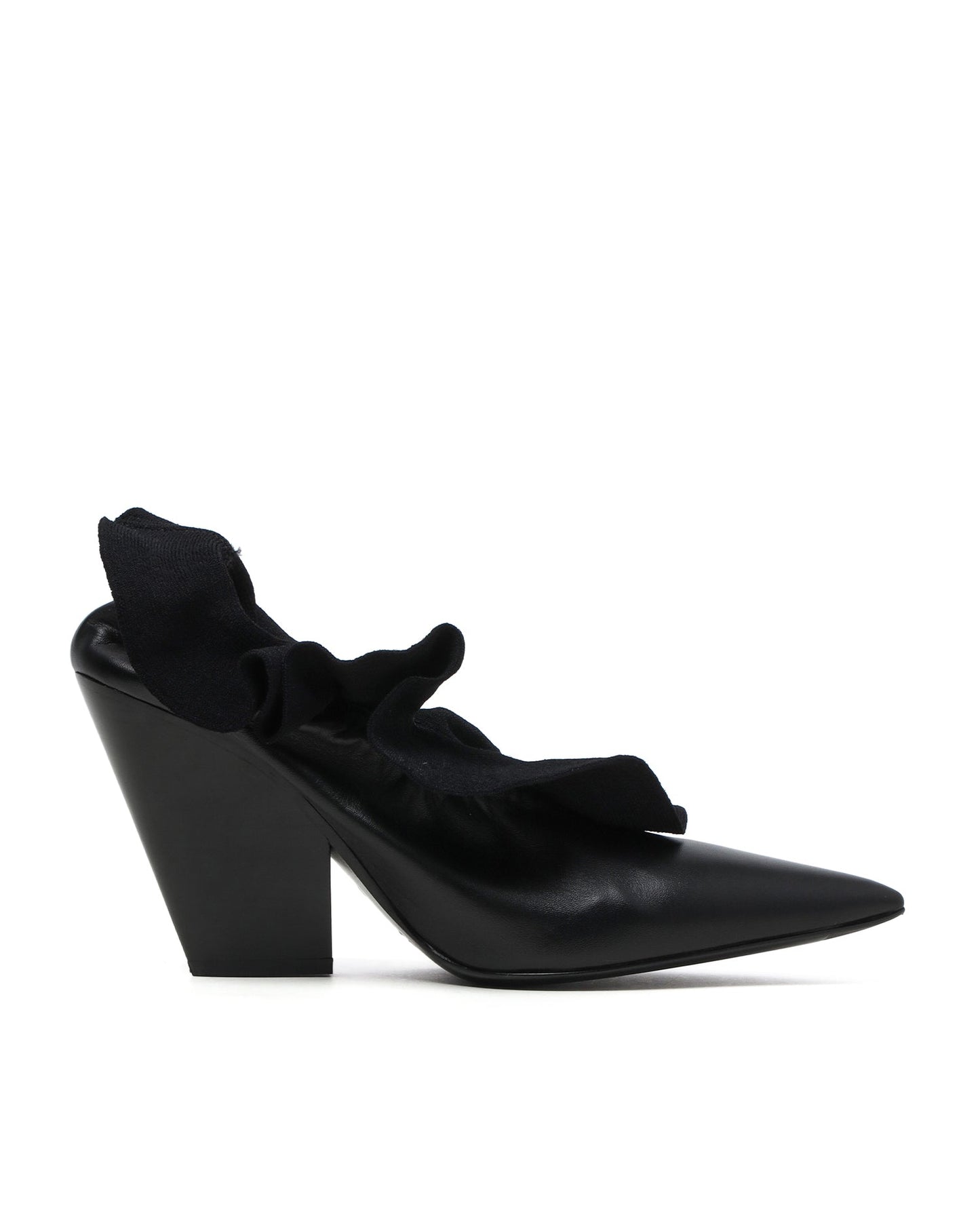 JIL SANDER Ruffle leather pumps