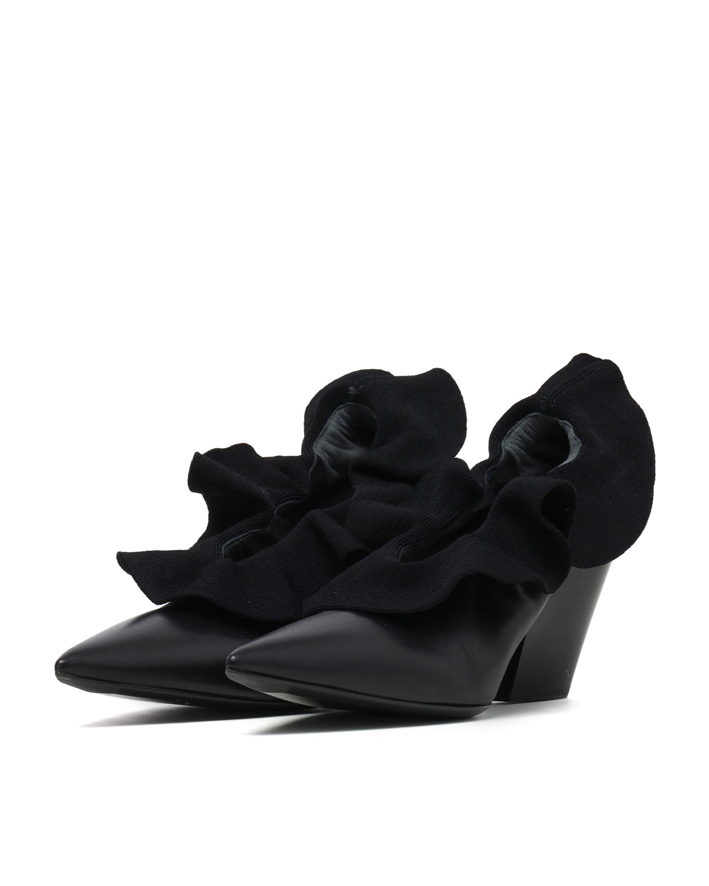 JIL SANDER Ruffle leather pumps