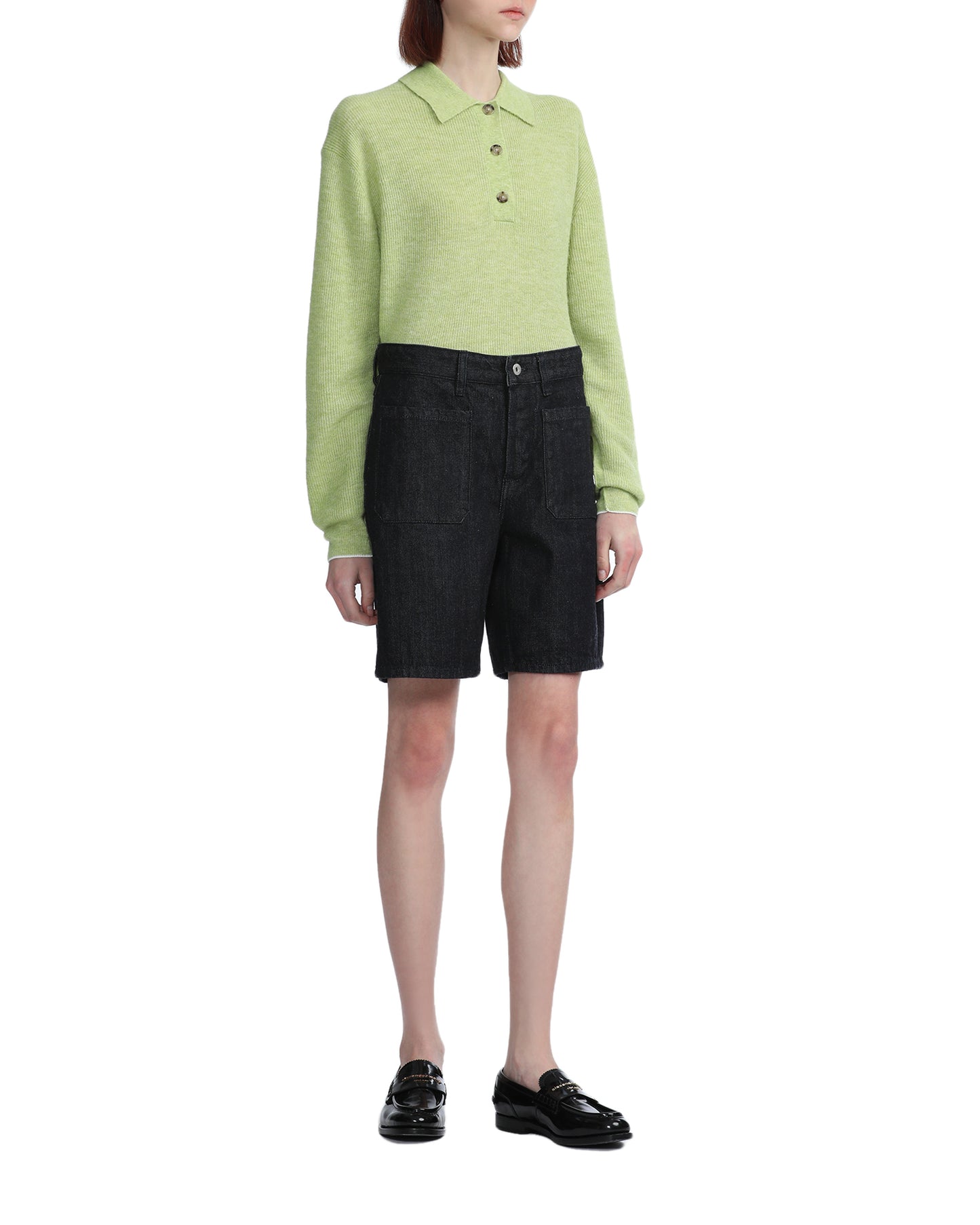 JIL SANDER Back pocket logo patch shorts