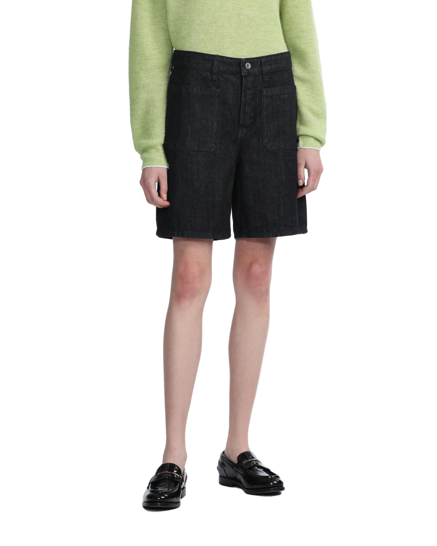 JIL SANDER Back pocket logo patch shorts