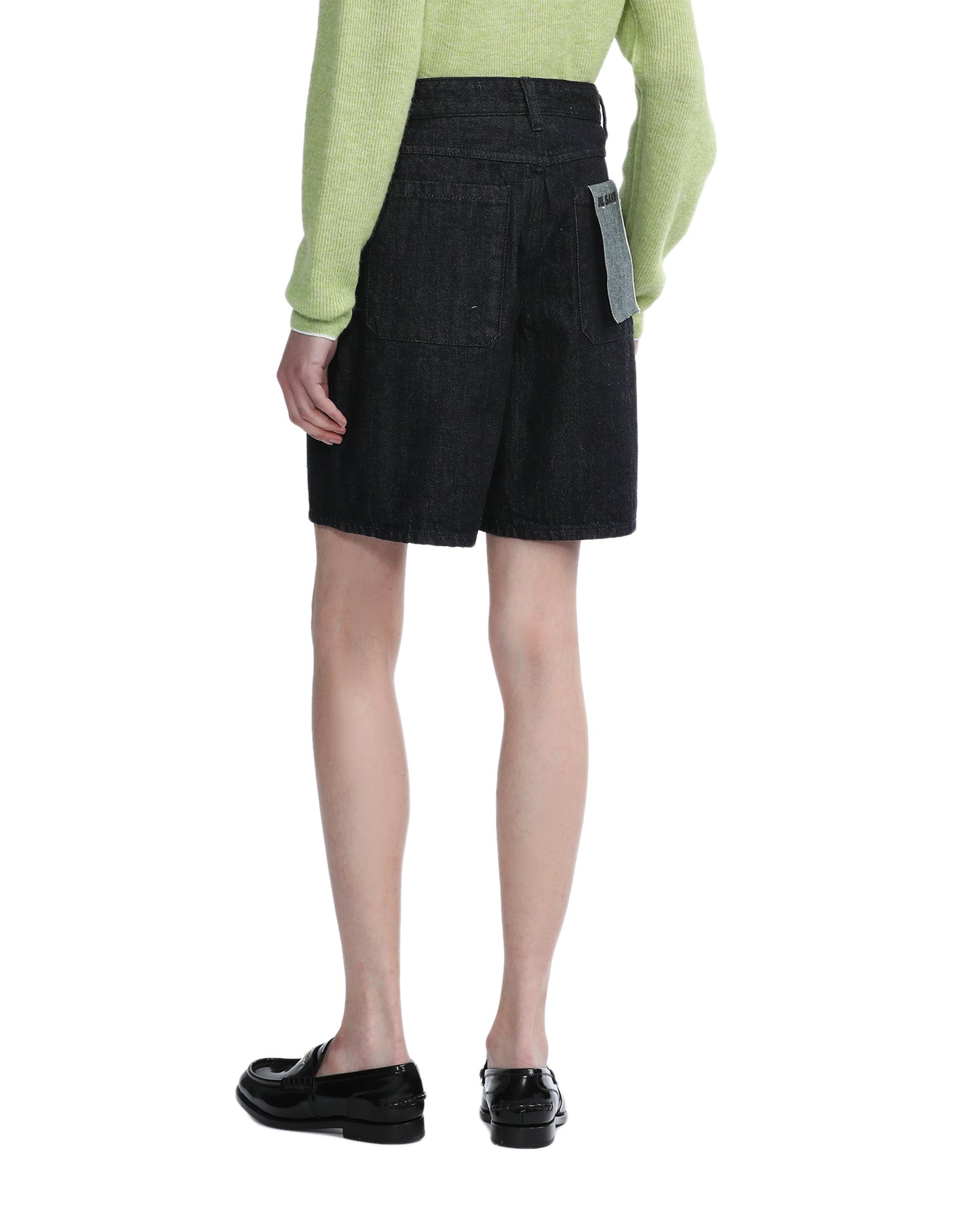 JIL SANDER Back pocket logo patch shorts