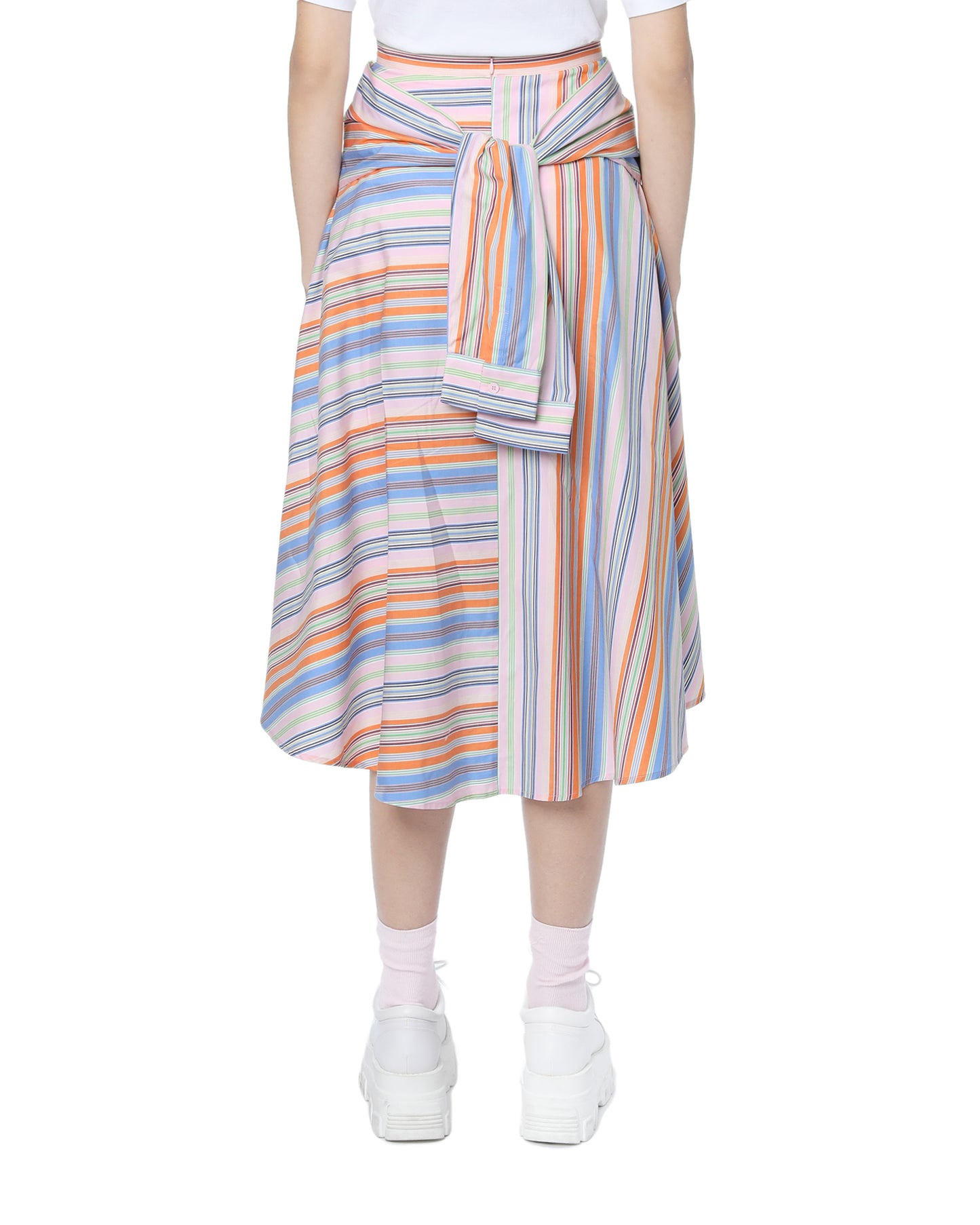 SJYP Stripe pattern shirt skirt