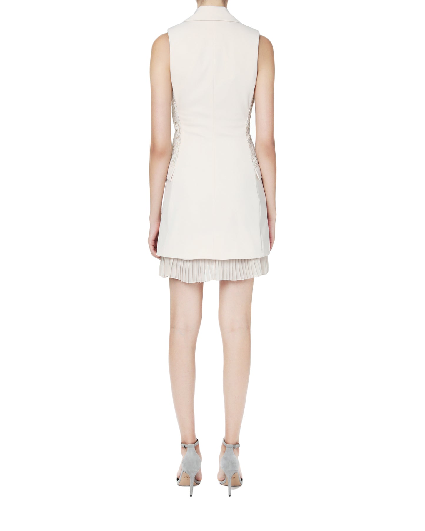 JONATHAN SIMKHAI Lace-trimmed sleeveless dress