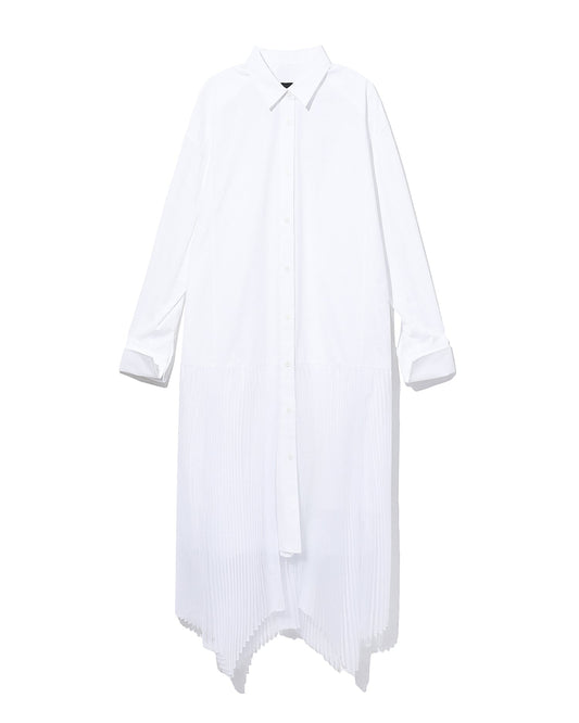 JUUN.J Unbalanced pleats shirt dress