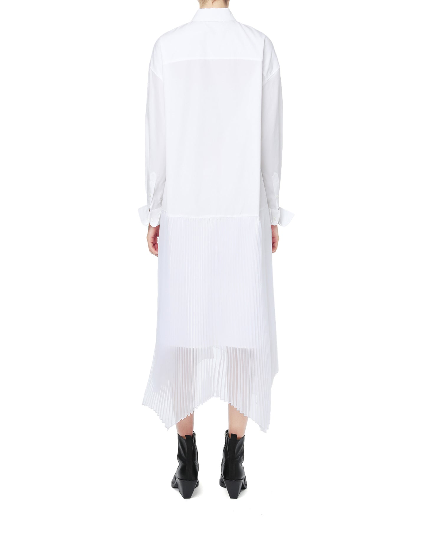 JUUN.J Unbalanced pleats shirt dress