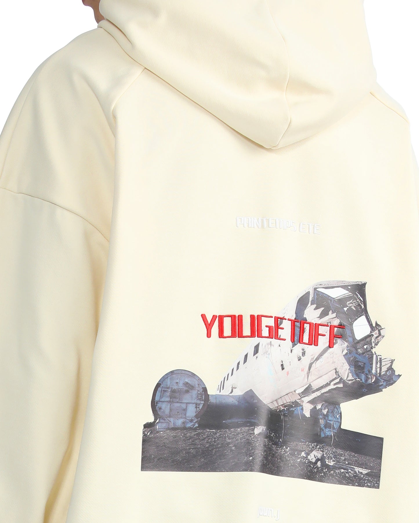 JUUN.J Hoodie with "You get off" print