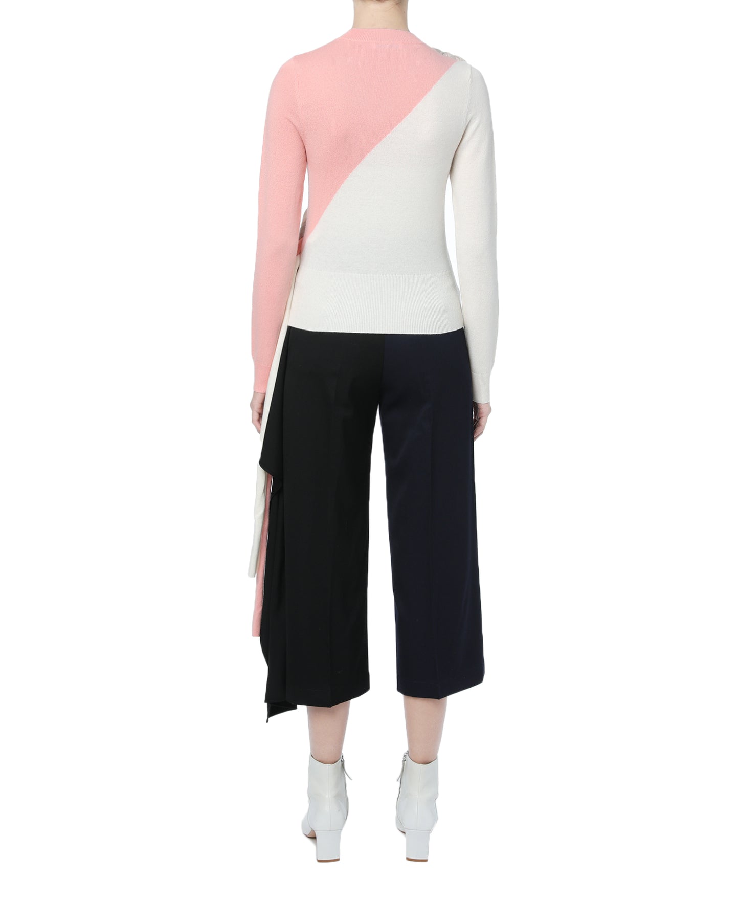 JW ANDERSON Braided colour block knit sweater