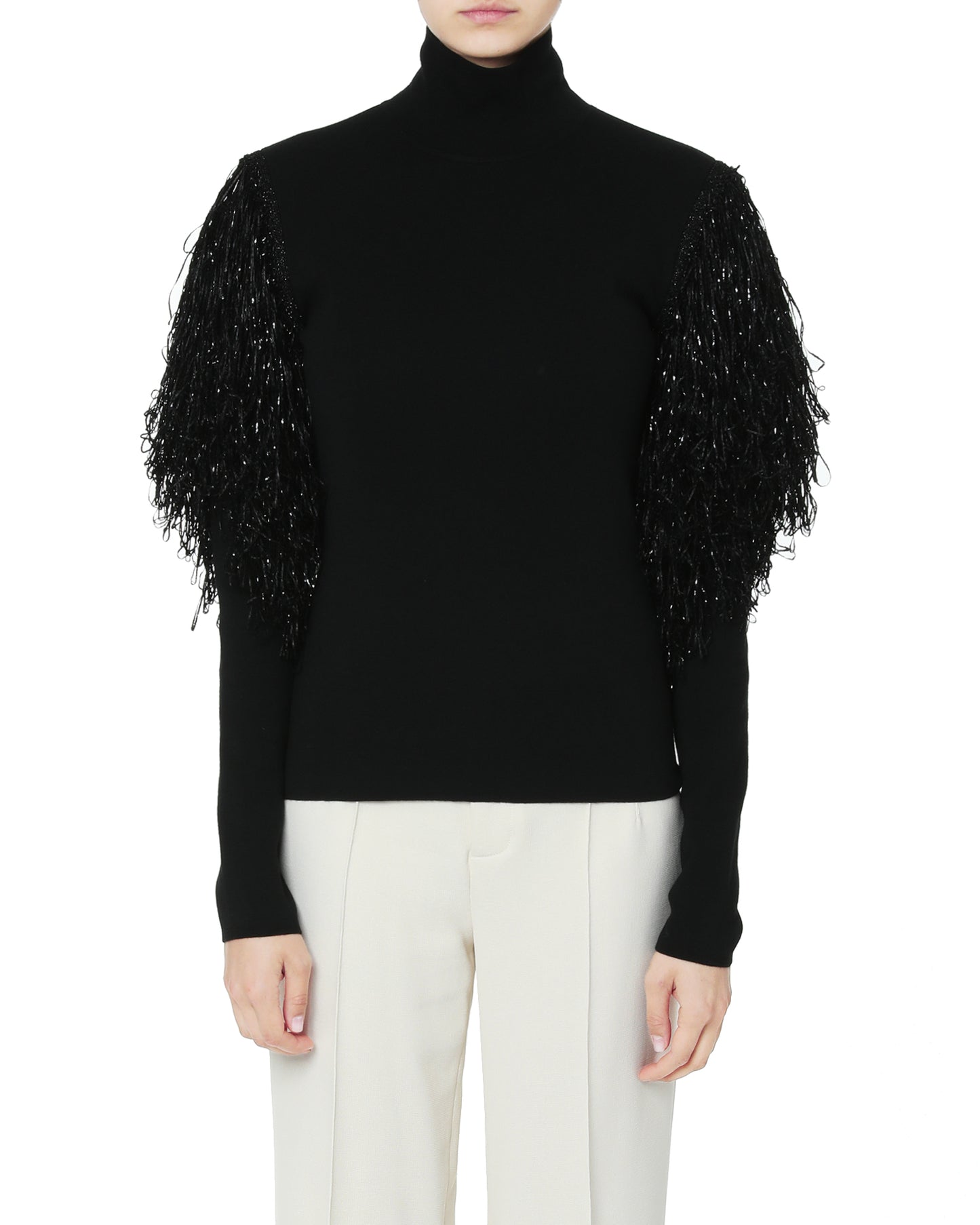 JW ANDERSON Fringes embellished turtleneck sweater