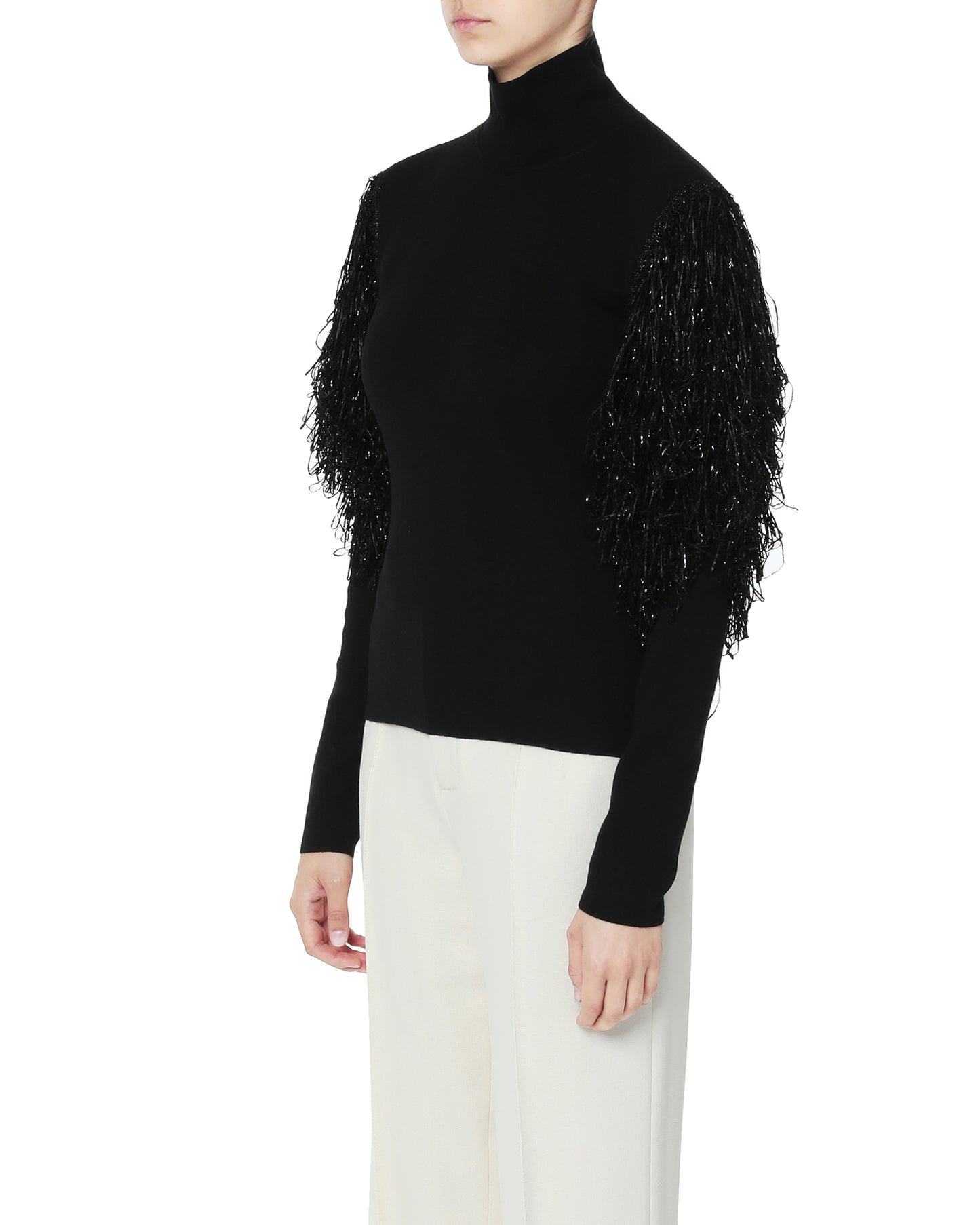 JW ANDERSON Fringes embellished turtleneck sweater