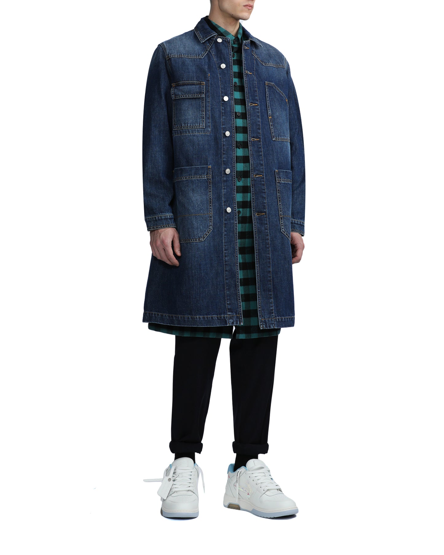 KENZO Multi pockets denim overshirt