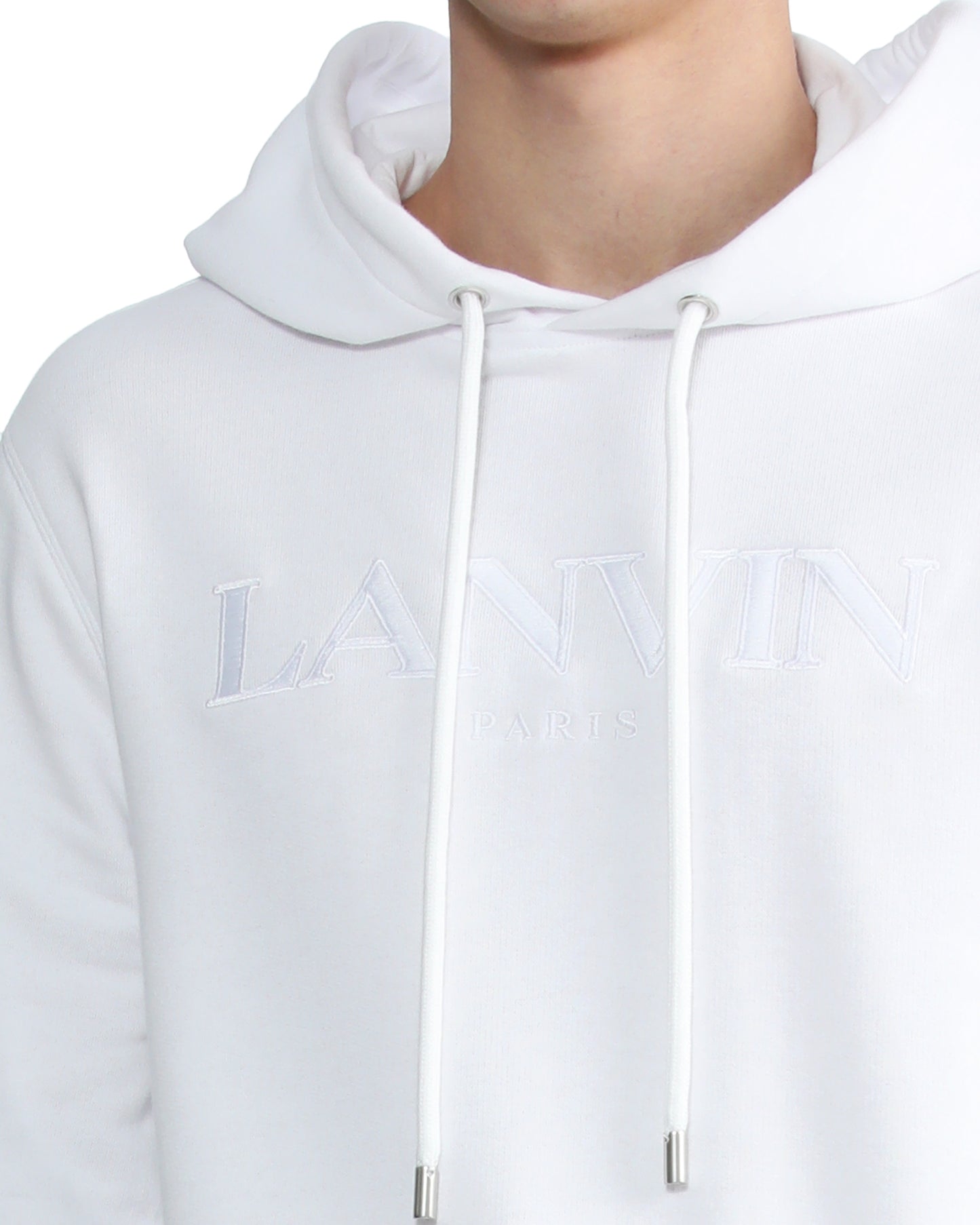 LANVIN Logo embroidered hoodie