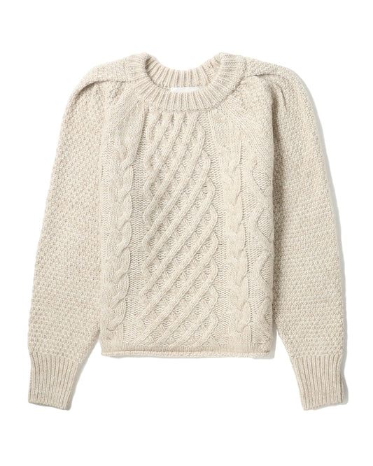 LOW CLASSIC Relaxed cable knit sweater