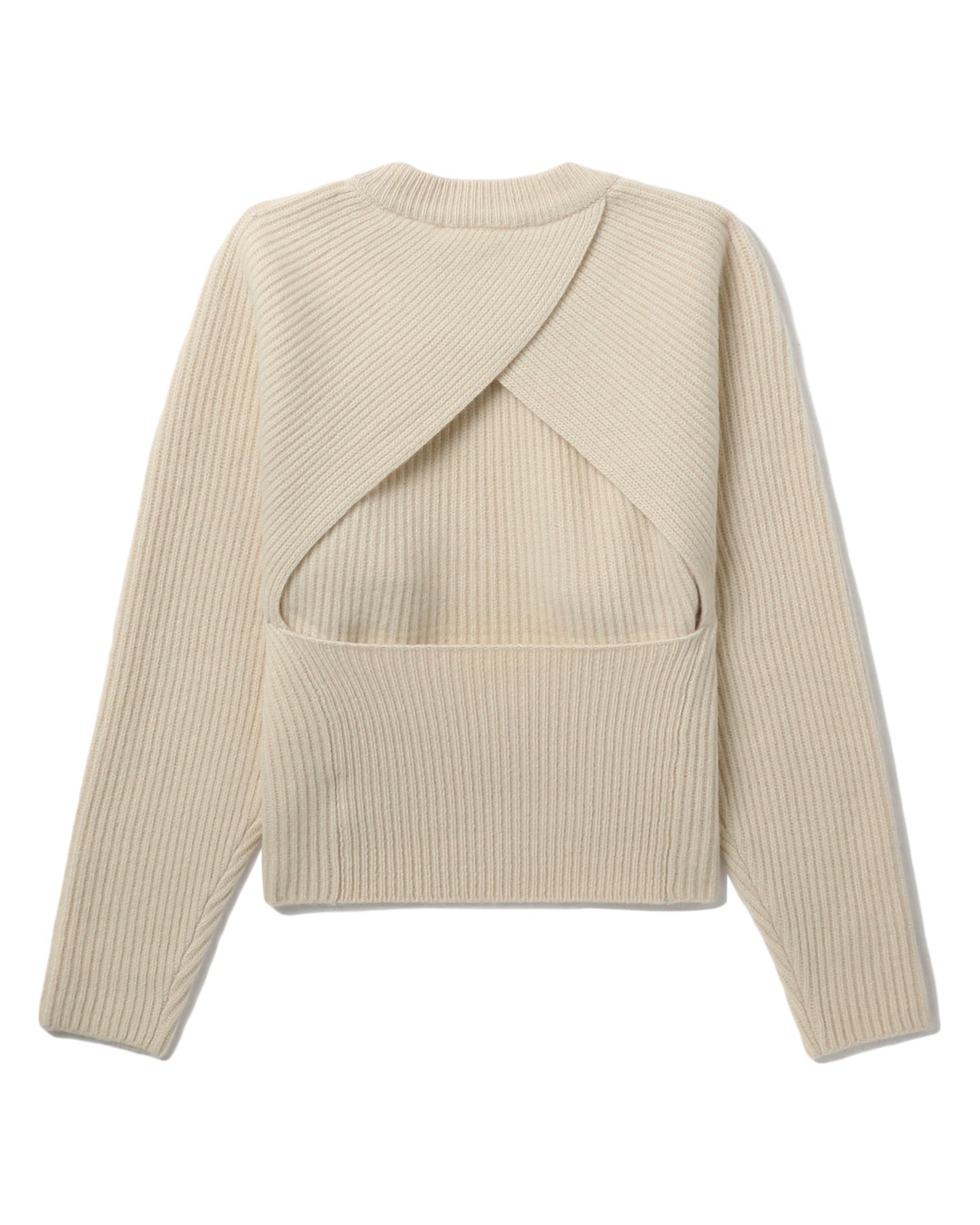 LVIR Open back knit crew neck