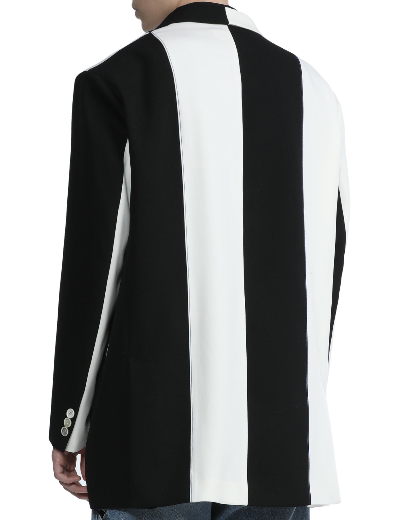 MARNI Black & White stripe wool blazer