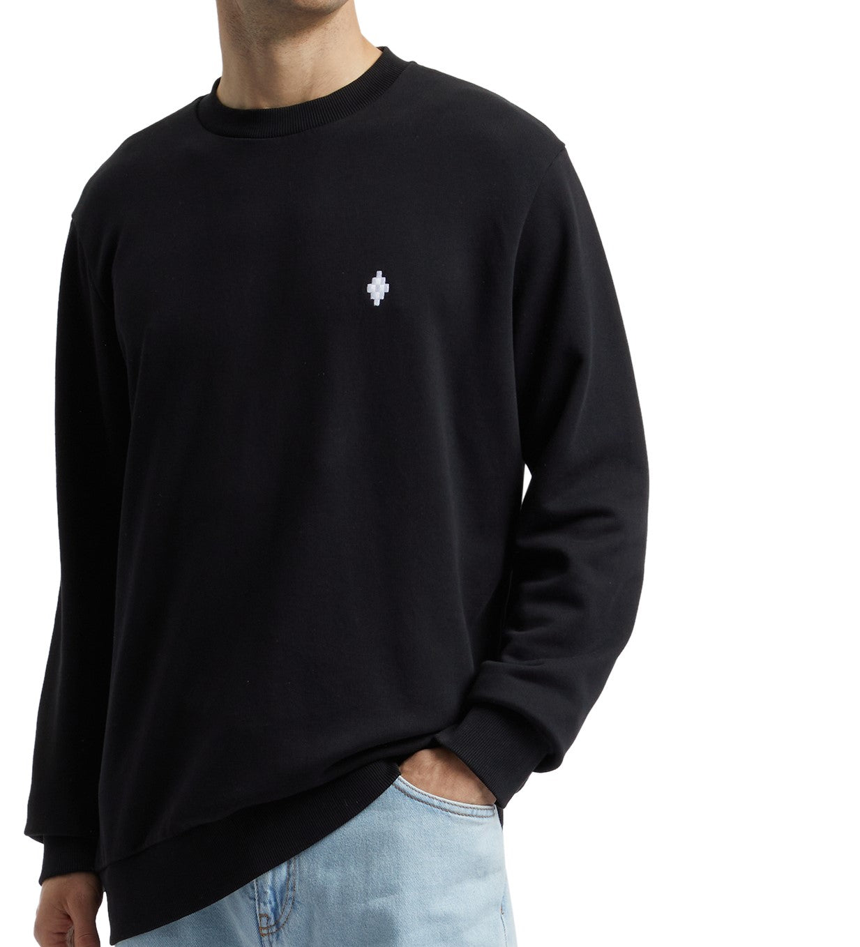 MARCELO BURLON Cross round neck sweatshirt