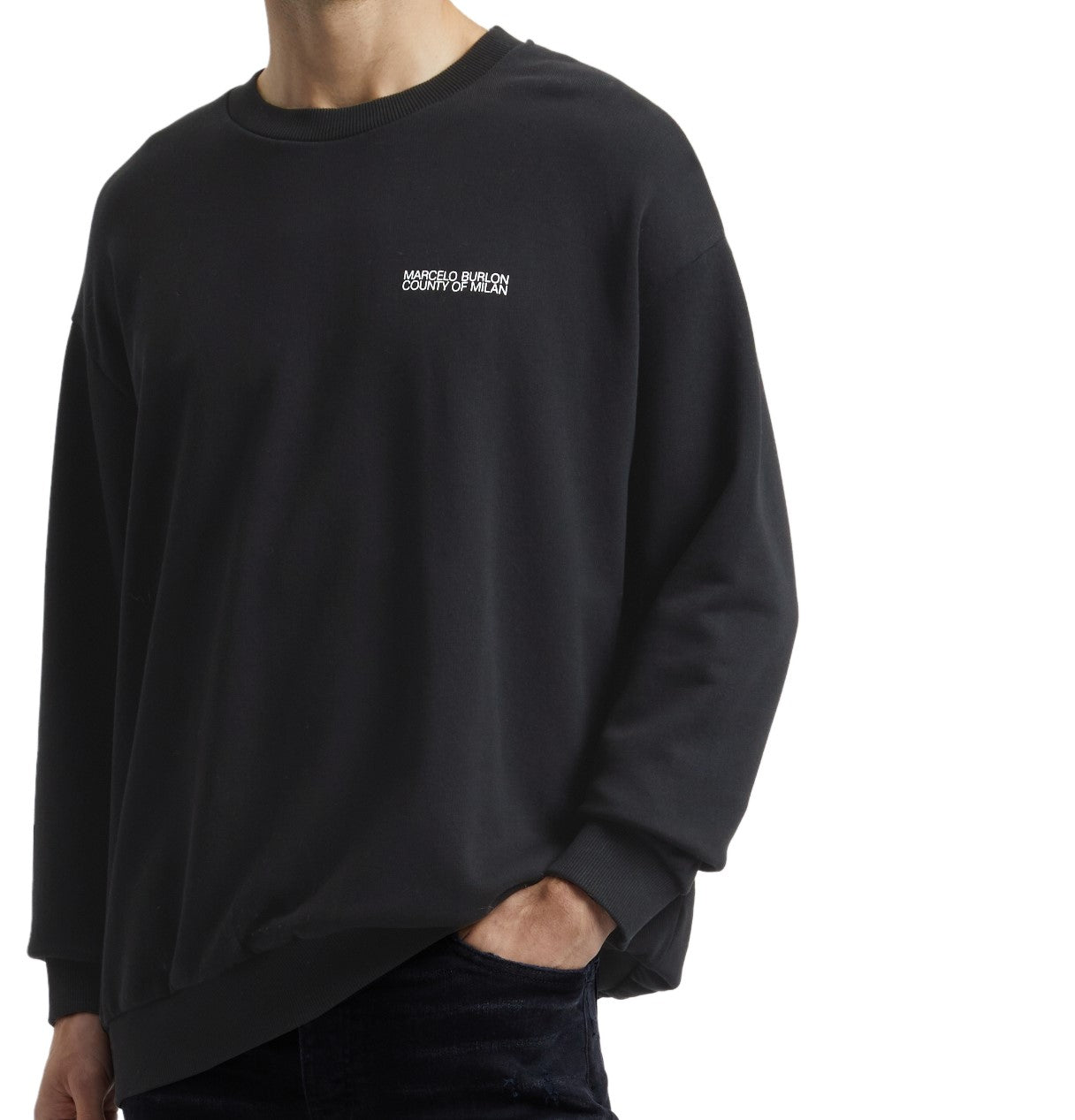 MARCELO BURLON Tempera round neck sweater