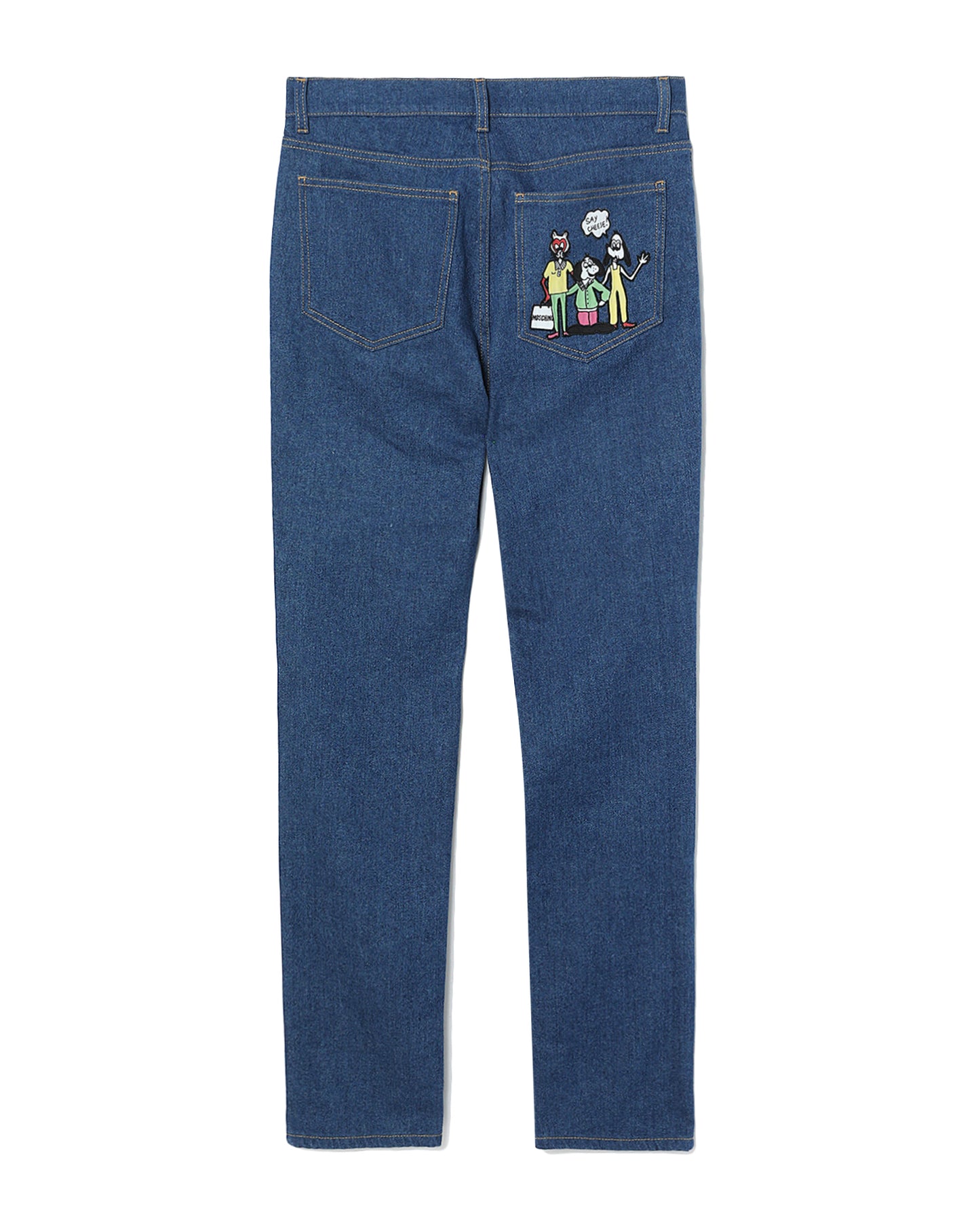 MOSCHINO Comics print slim cut jeans