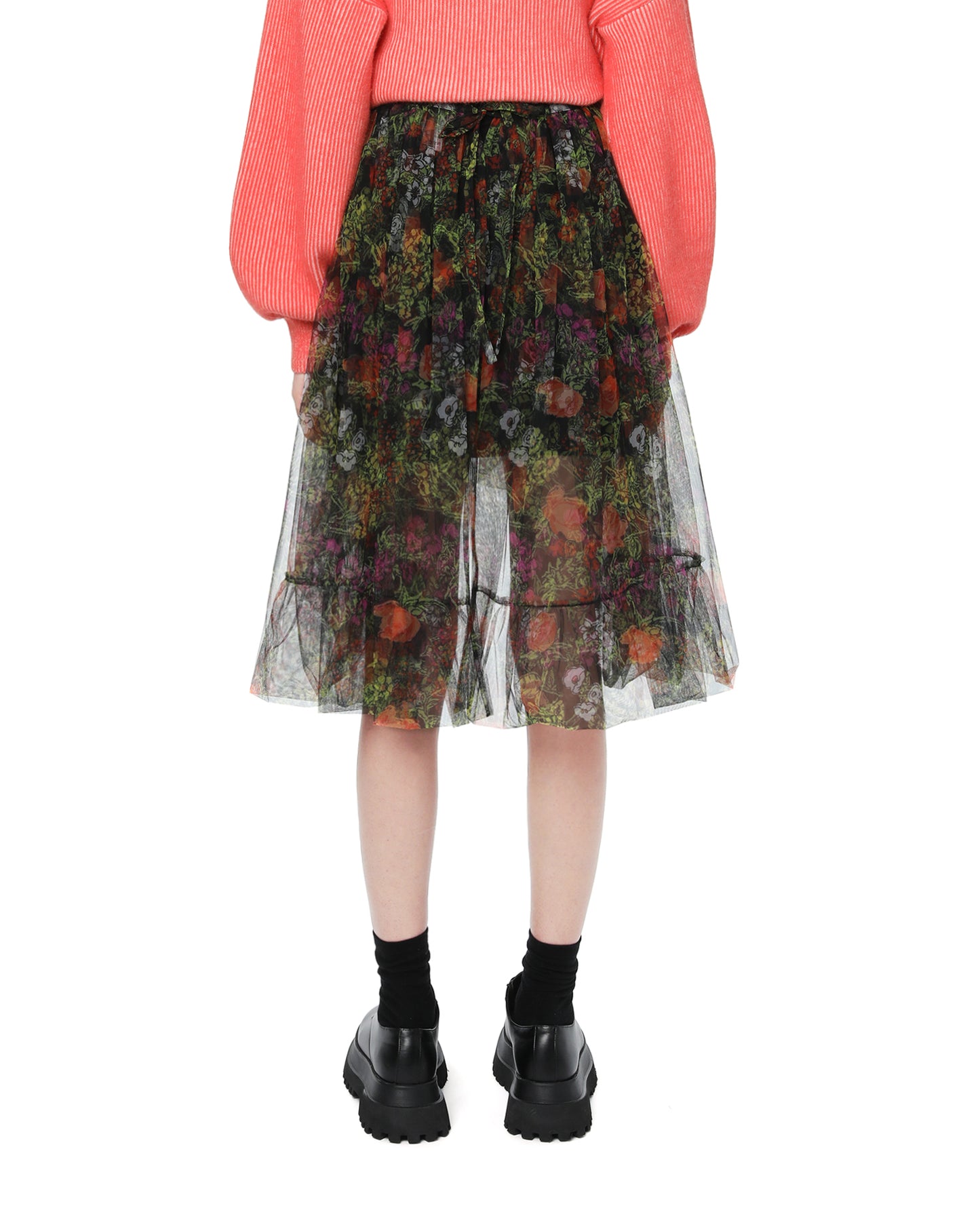 MOLLY GODDARD Floral tulle skirt