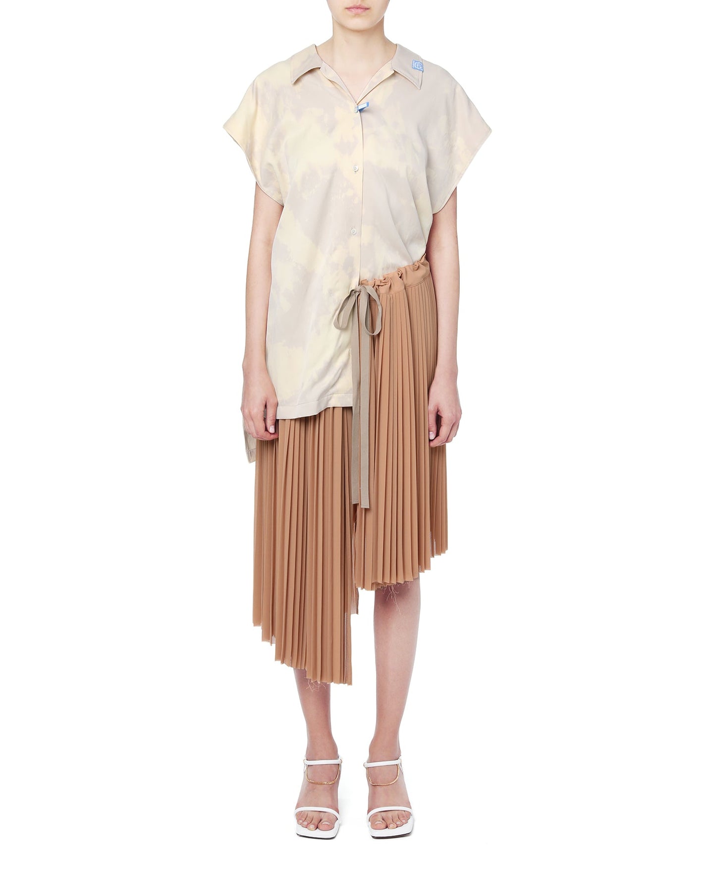 MAISON MIHARA YASUHIRO Asymmetrical pleated skirt dress