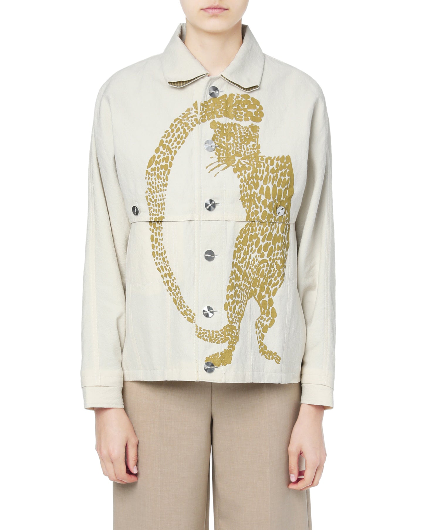 MIAORAN Animal print shirt jacket