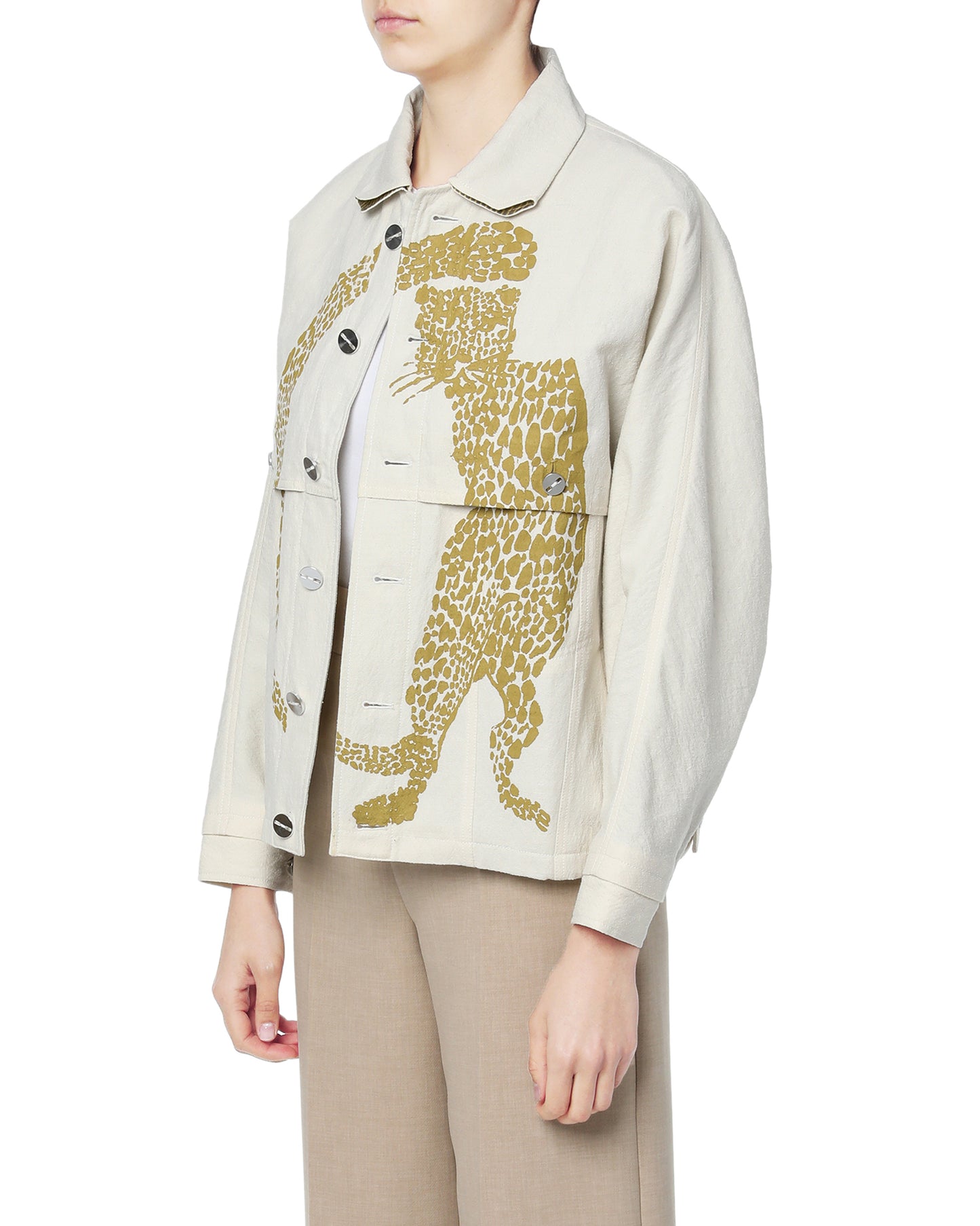 MIAORAN Animal print shirt jacket