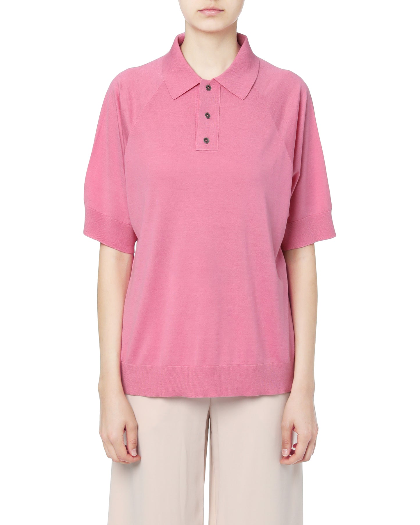 MIAORAN Ribbed polo shirt