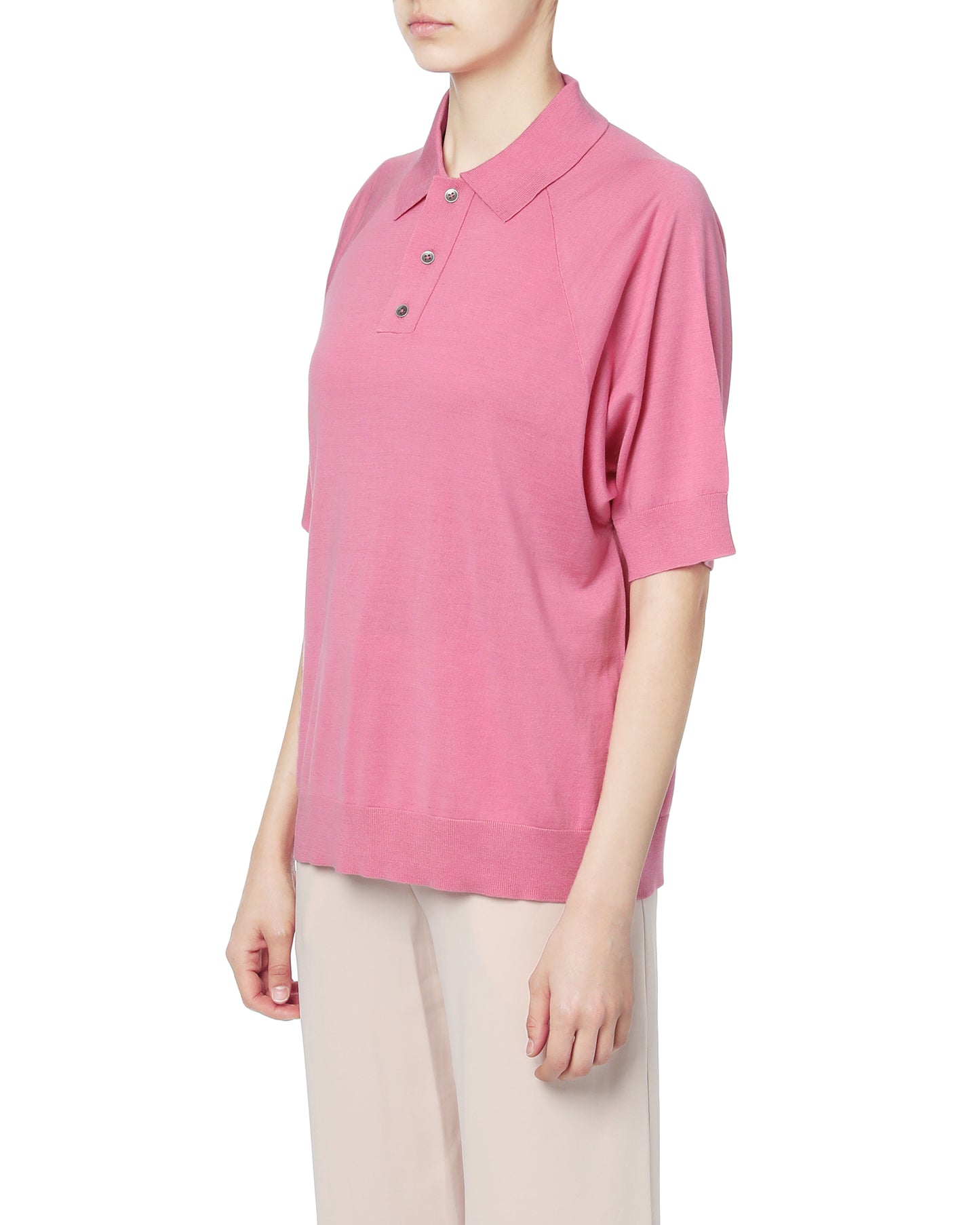 MIAORAN Ribbed polo shirt