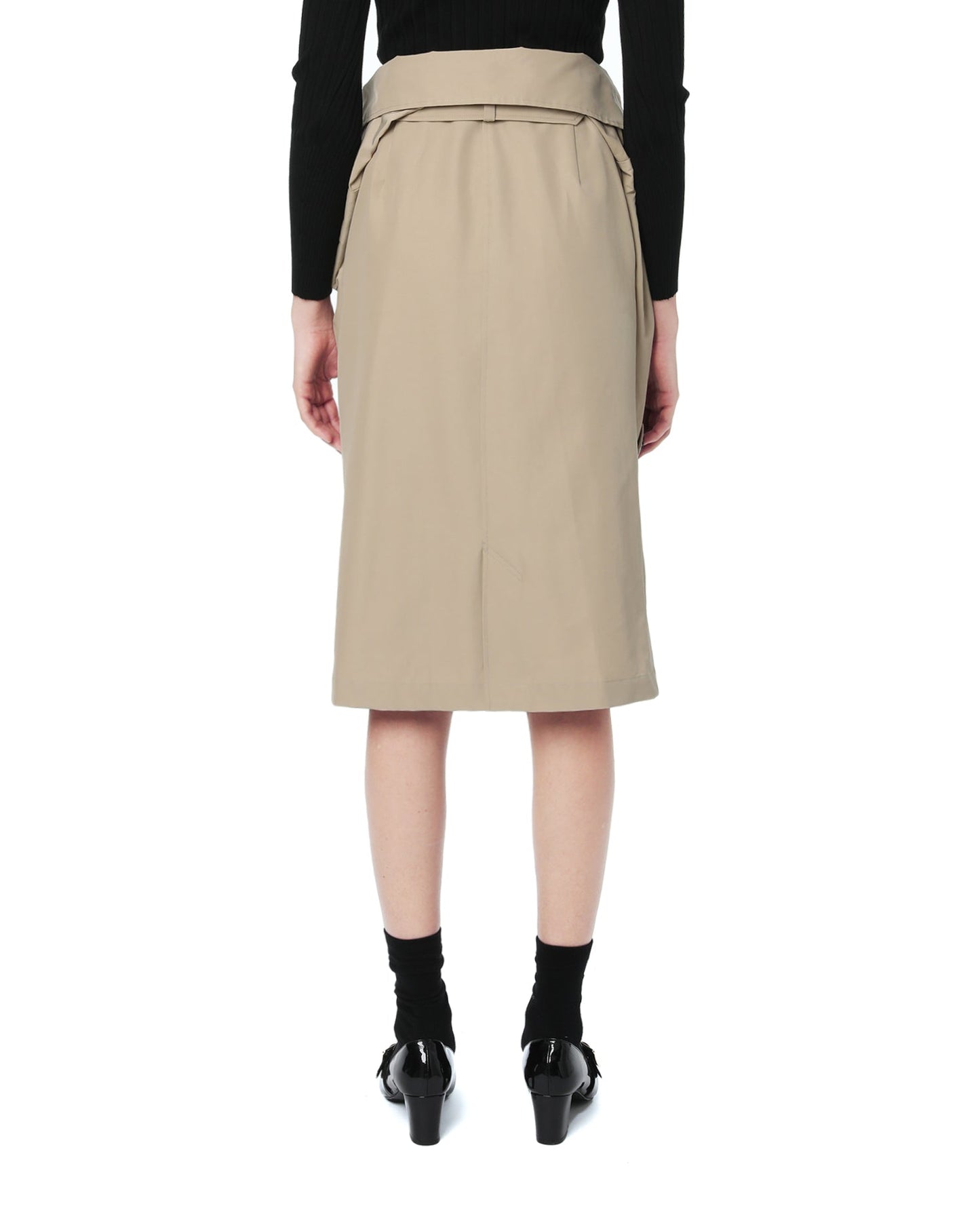 METAPHOR¡K Belted trench skirt