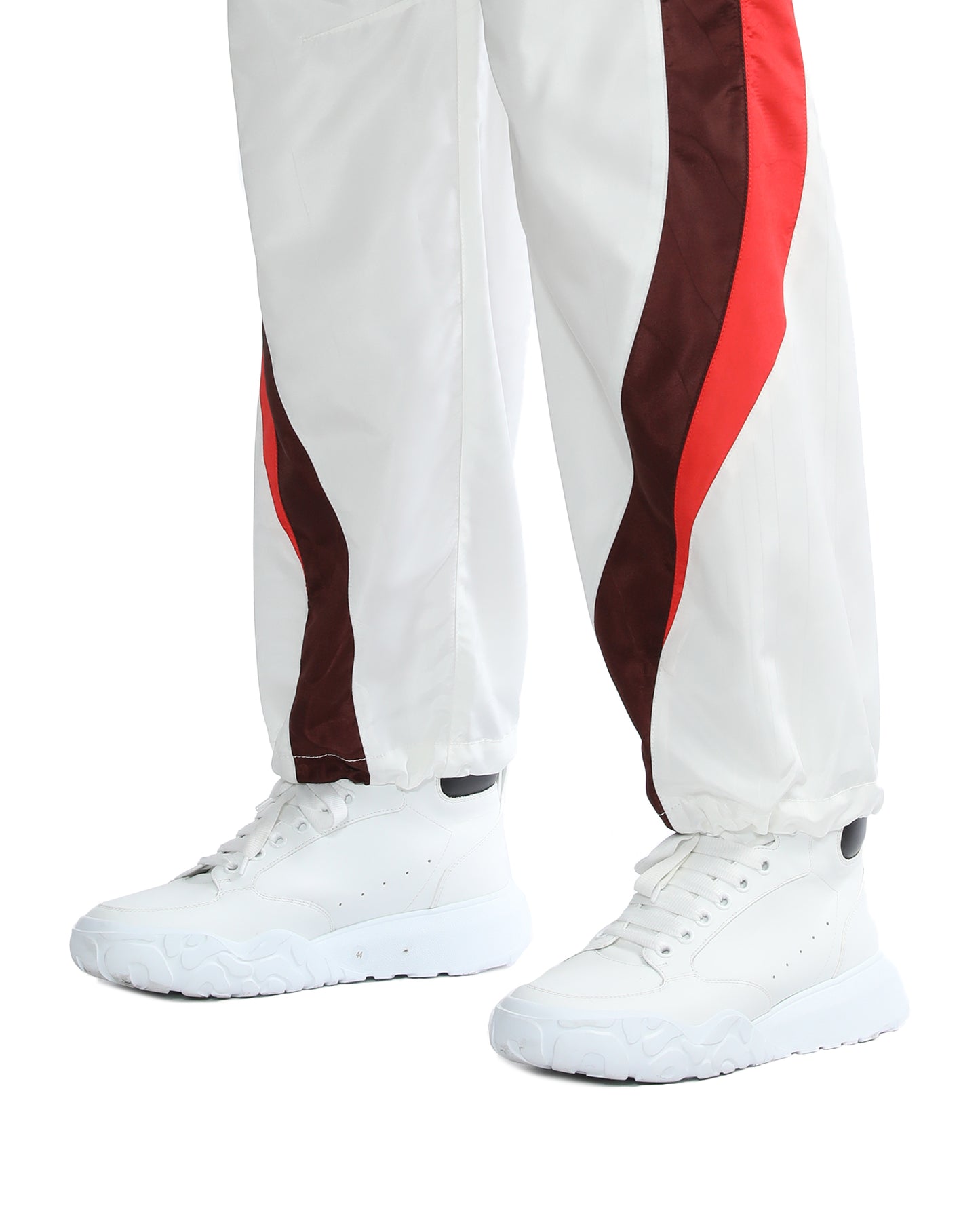 MARINE SERRE Color stripe moire track pants