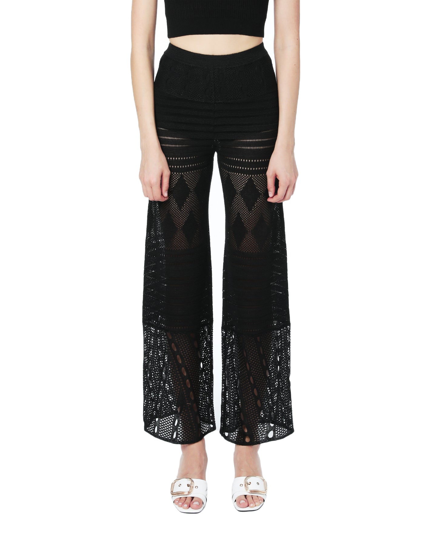 MRZ Embroidered crochet pants