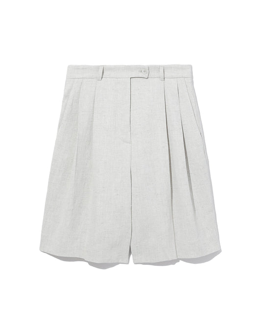 MRZ Pleated linen shorts