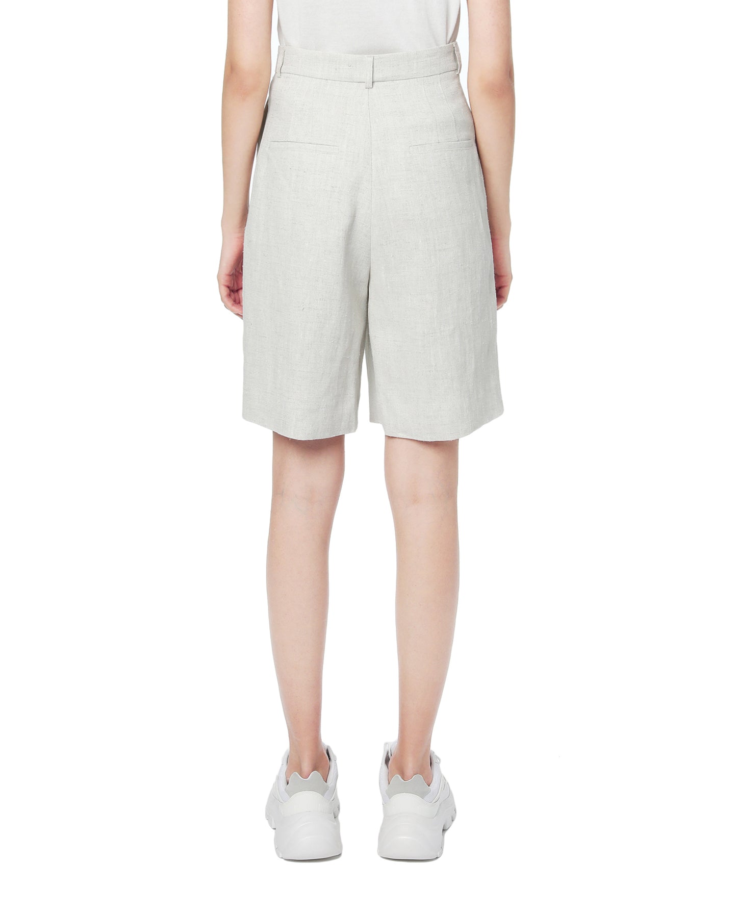 MRZ Pleated linen shorts