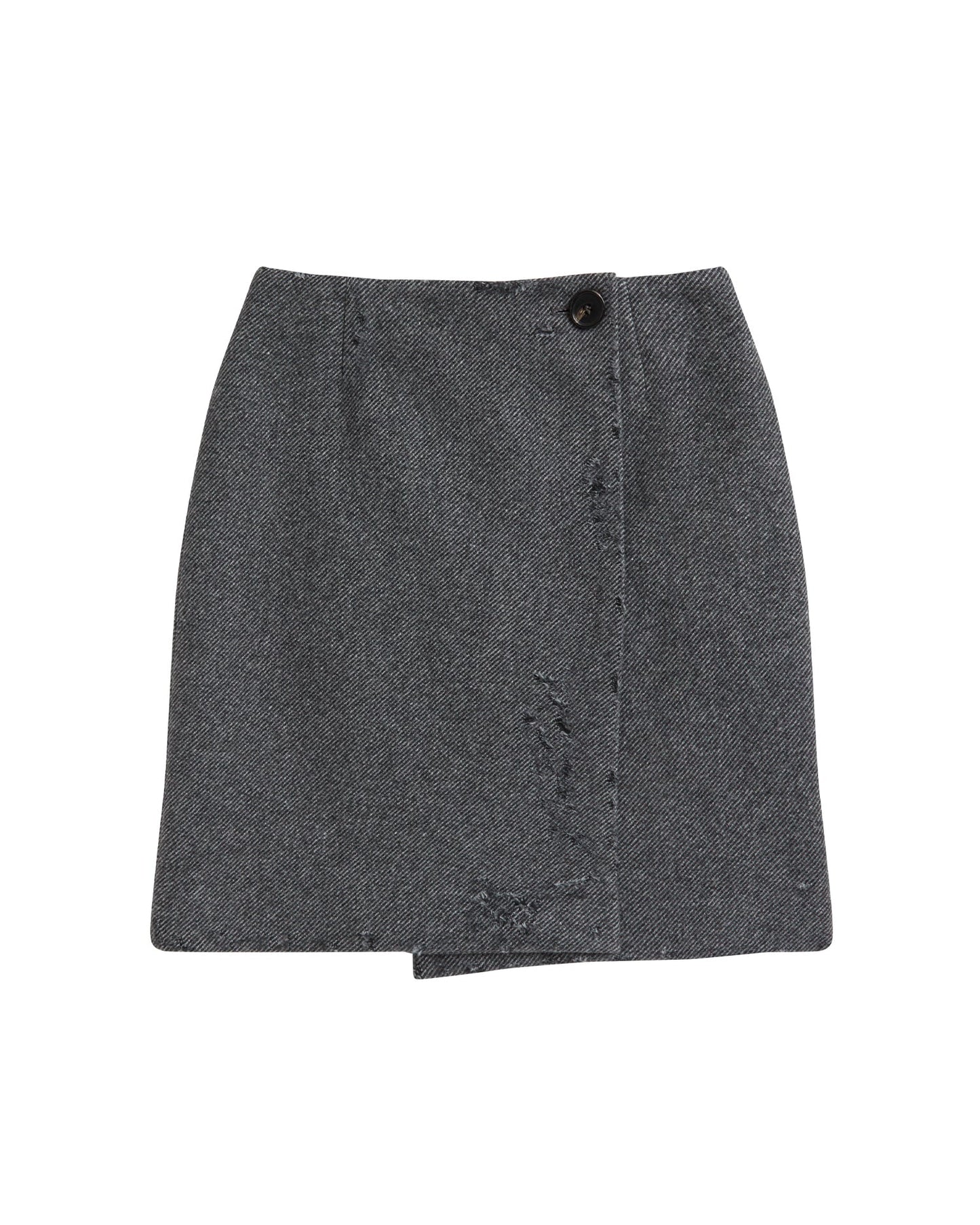 MSGM Distressed button skirt