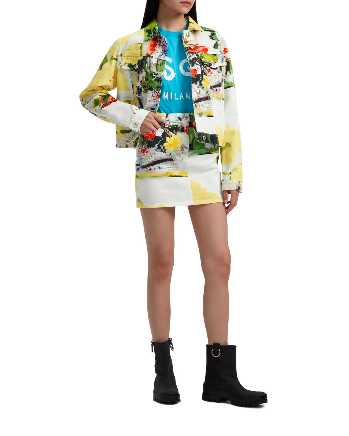 MSGM All-over print skirt