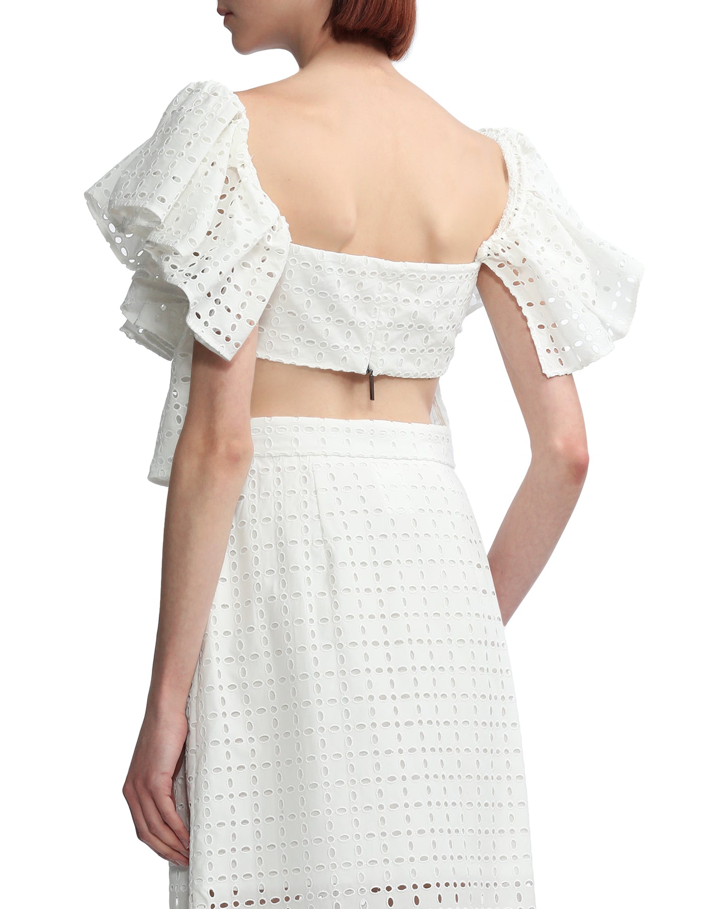 MSGM Broderie anglaise crop top