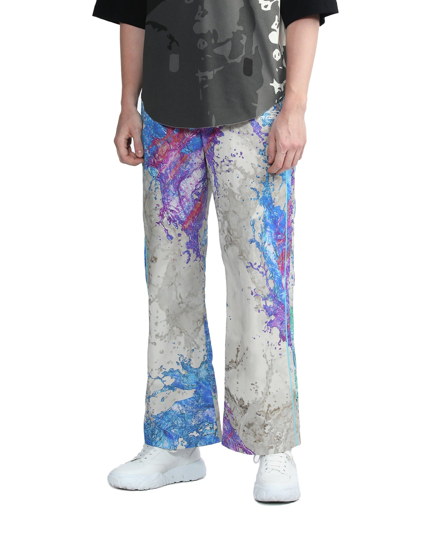 MARTINE ROSE Printed wide leg track pants