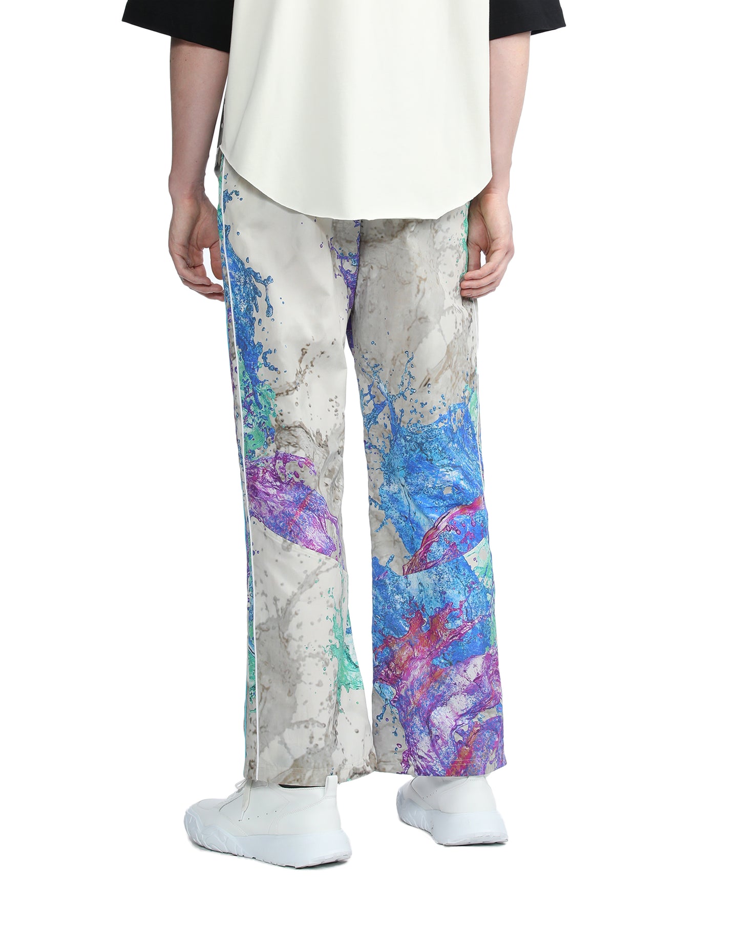 MARTINE ROSE Printed wide leg track pants