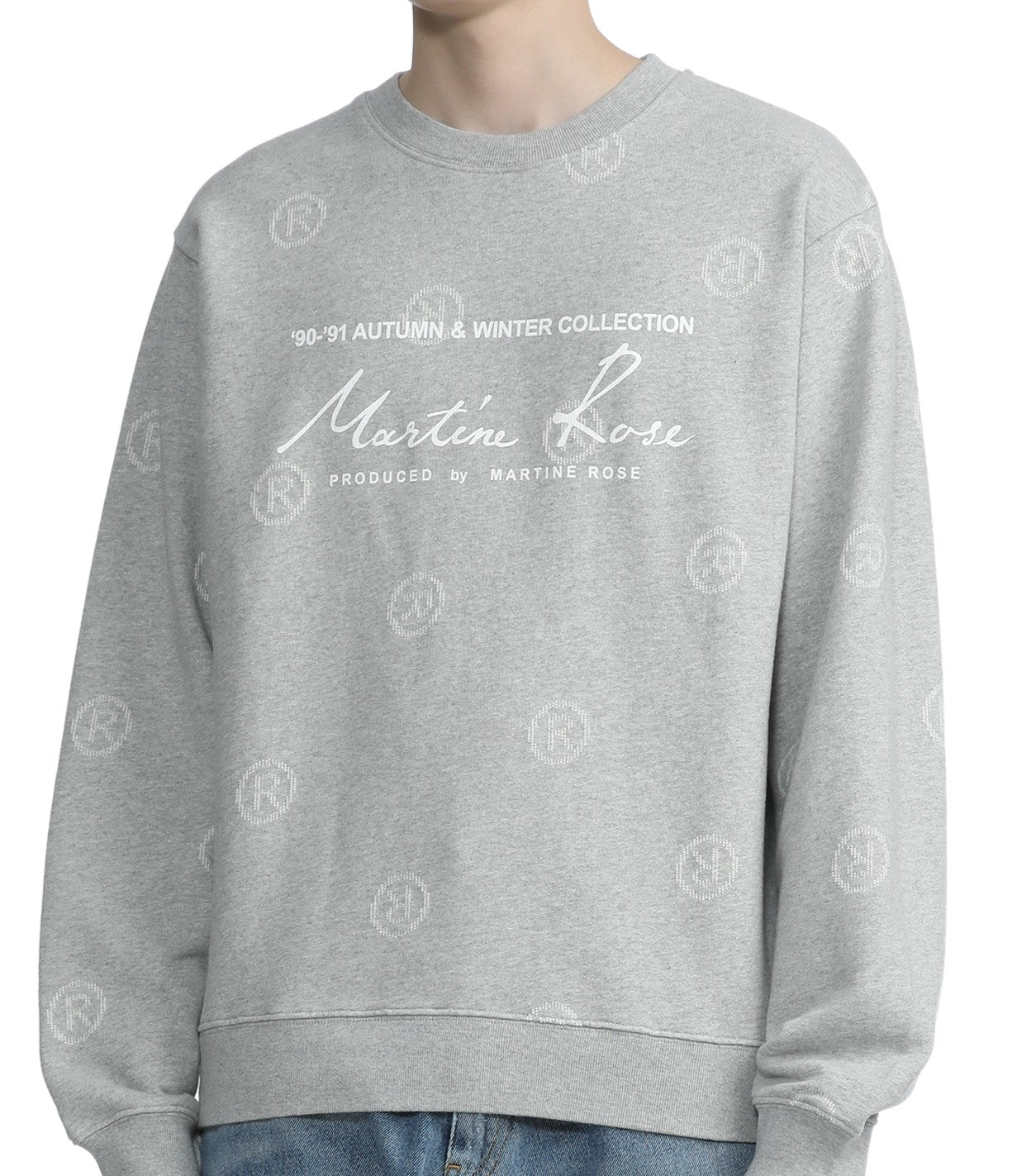 MARTINE ROSE Jacquard monogram logo sweatshirt