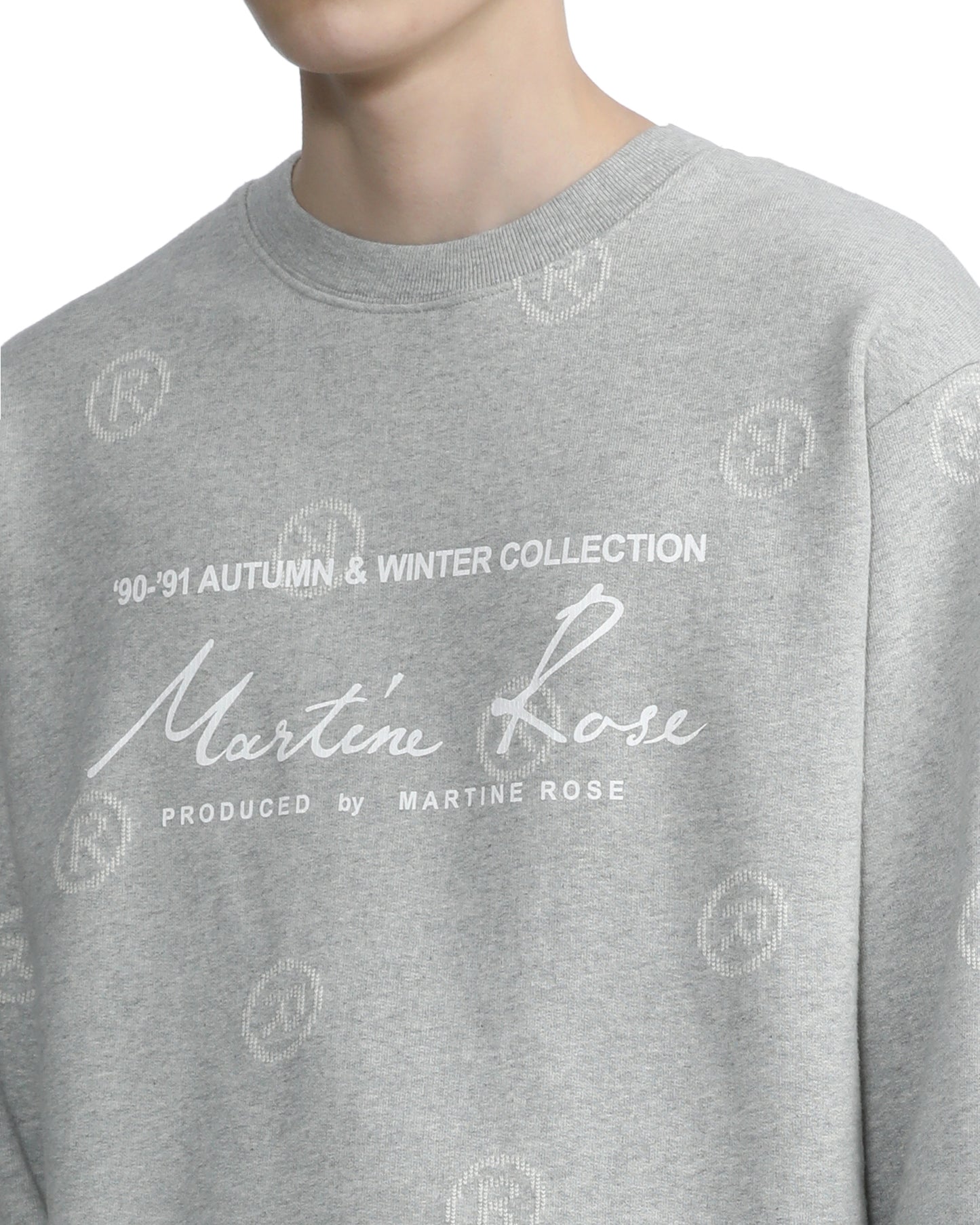 MARTINE ROSE Jacquard monogram logo sweatshirt