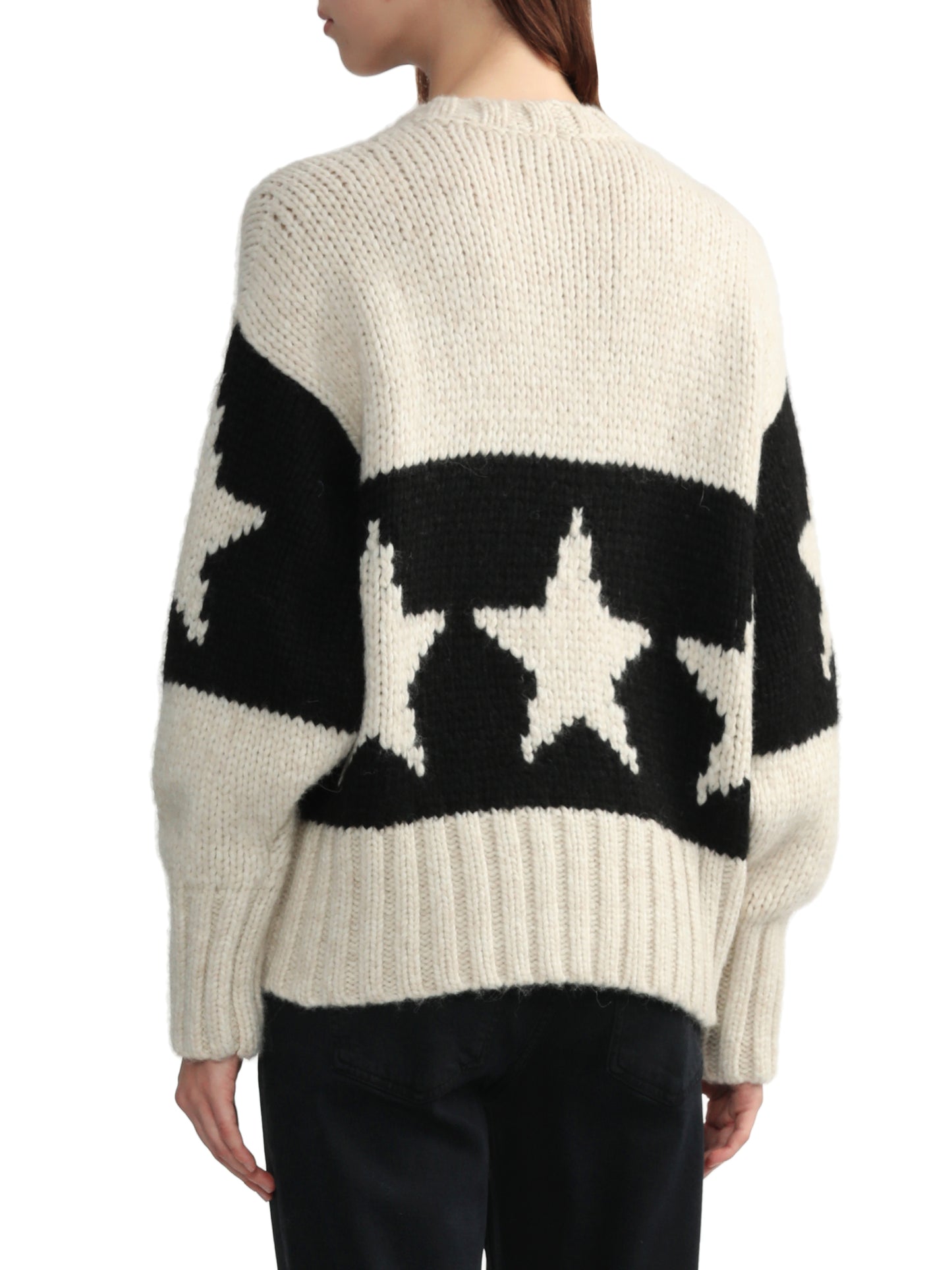 NO.21 Stars stripe intarsia sweater