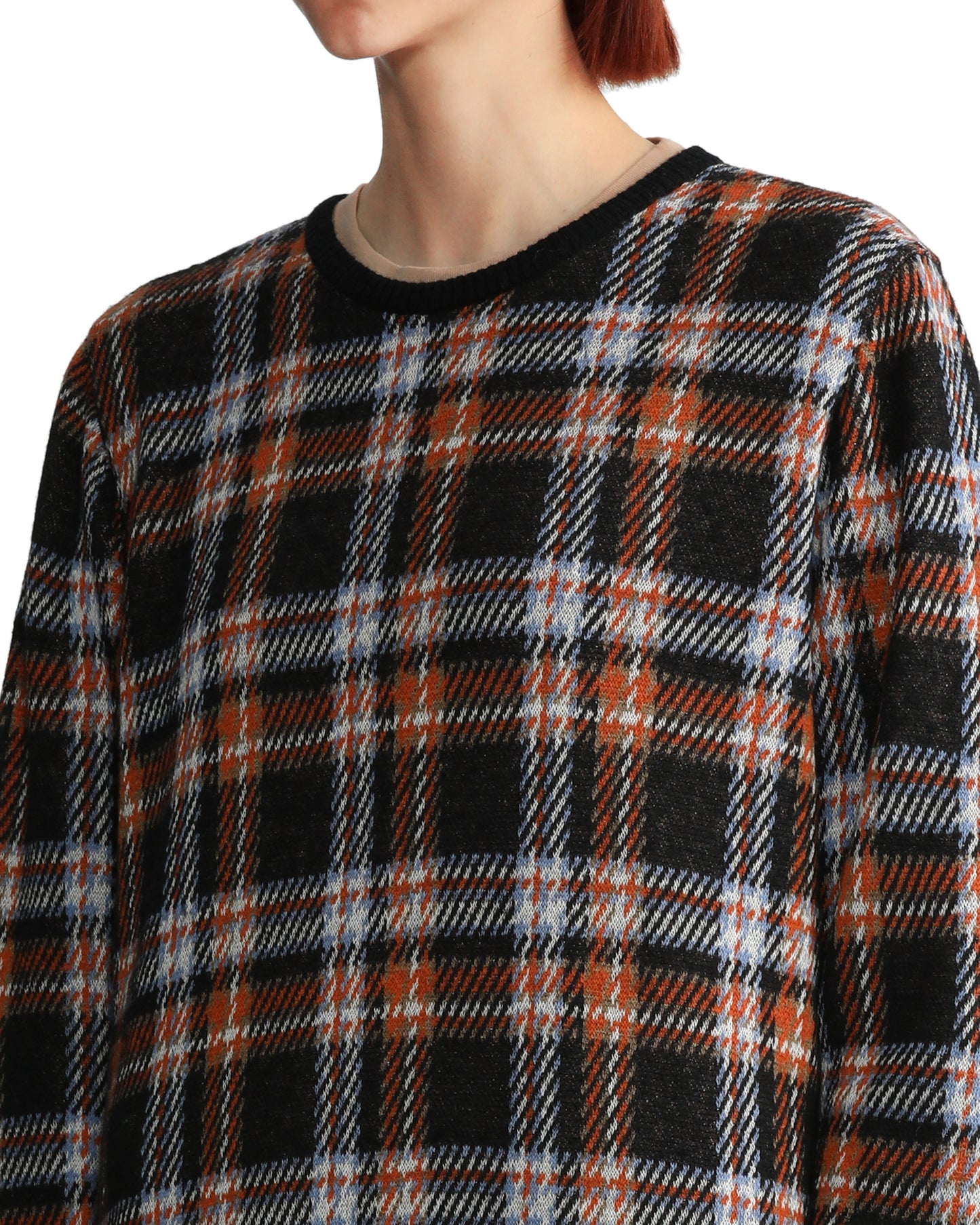 NO.21 Checked knit sweater