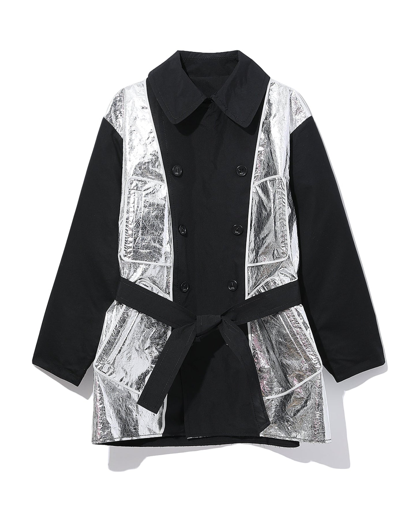 NO.21 Reversible metallic panelled trenchcoat